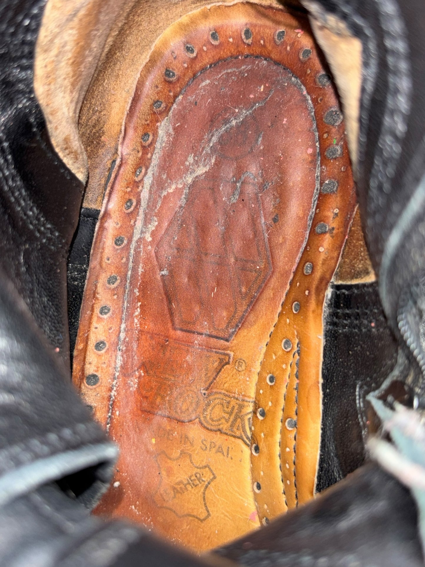 Vintage New Rock mid-calf leather reactor boots size 38