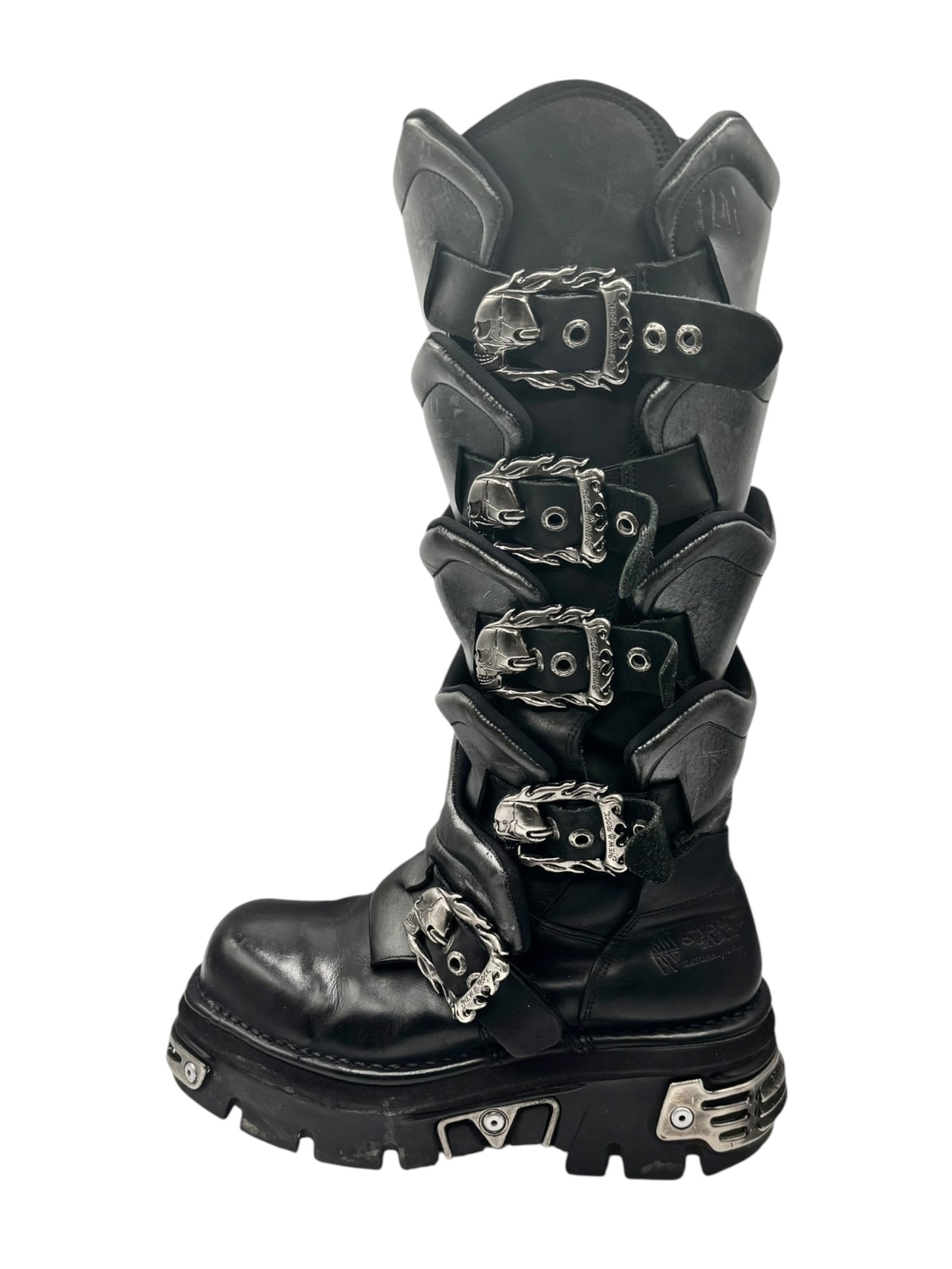 Vintage New Rock M.738 knee high dragon scale boots size 41