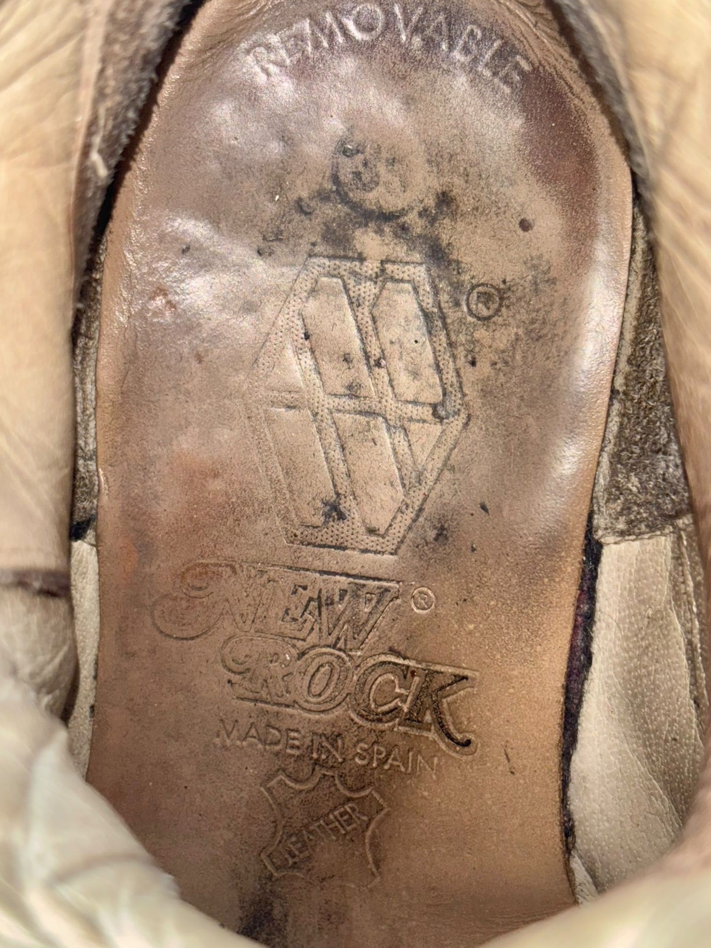 Vintage New Rock leather biker boots size 39