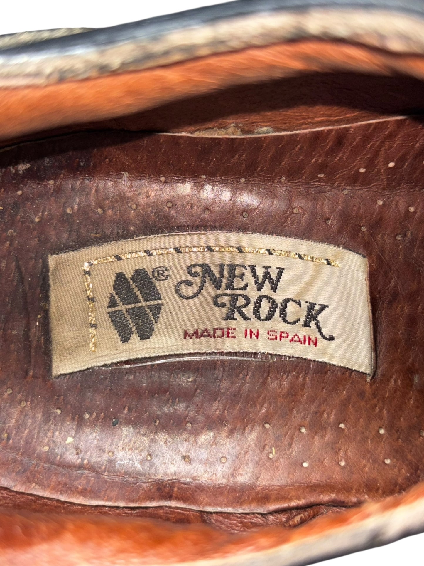 Vintage New Rock chunky leather platform boots size 46