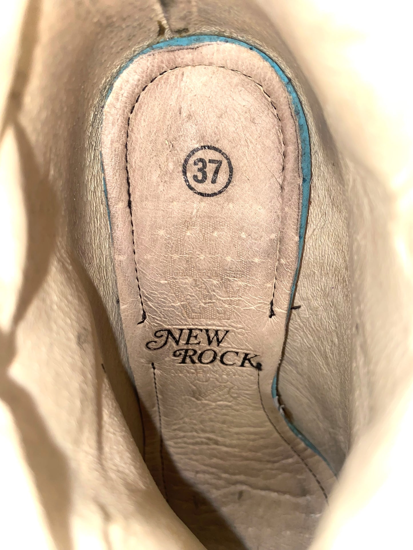 Rare vintage New Rock leather purple heels size 37