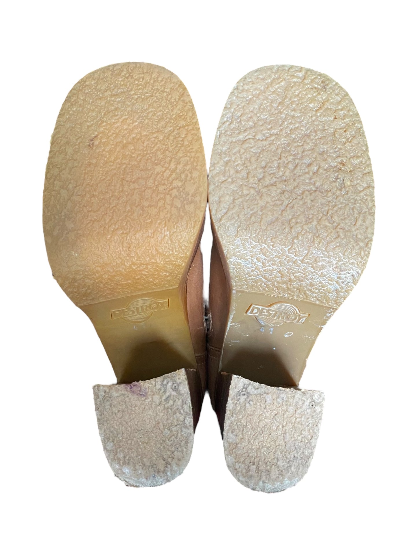 Vintage Destroy block platform leather boots size 41