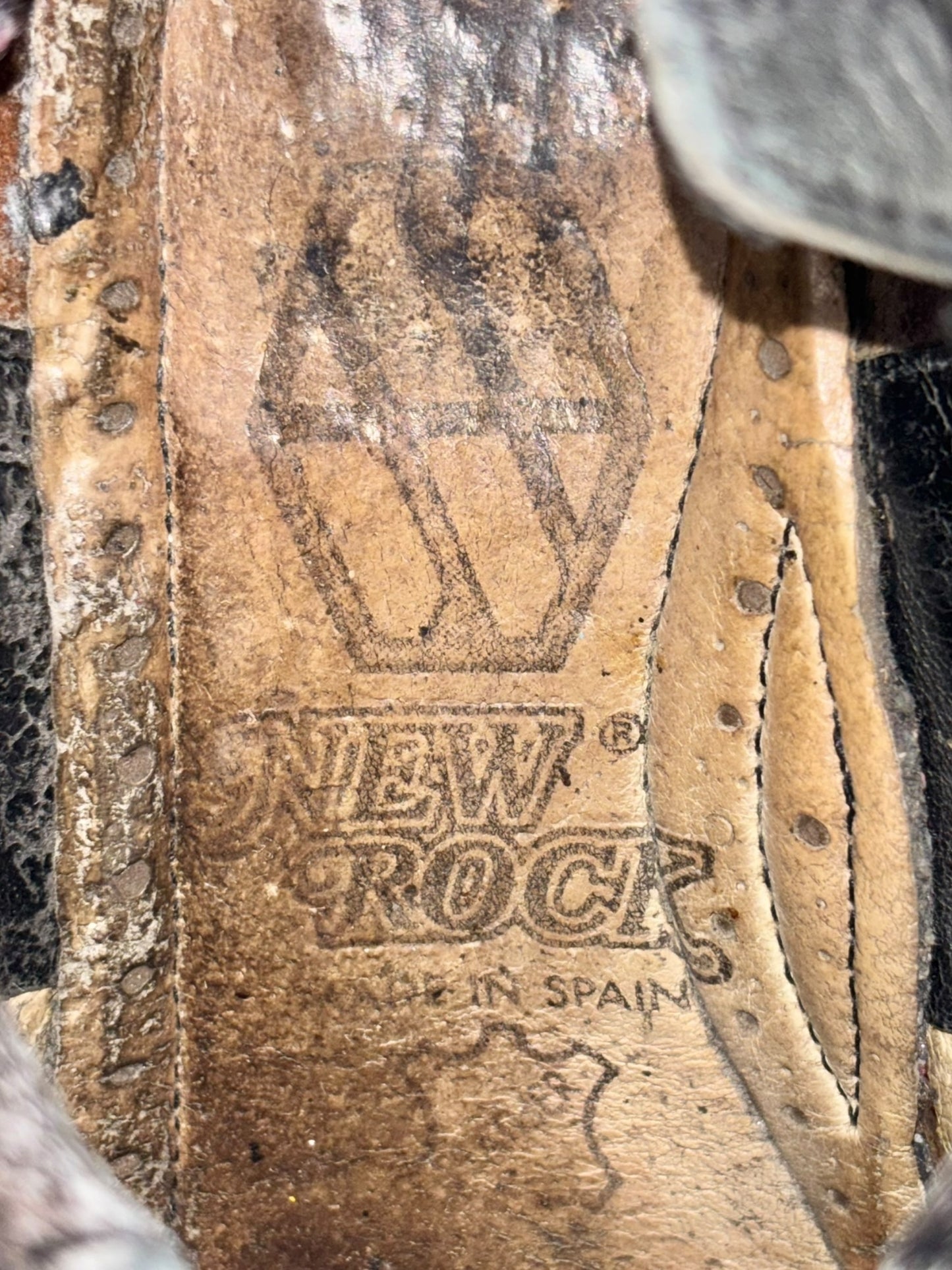 Rare vintage New Rock reactor leather boots size 36