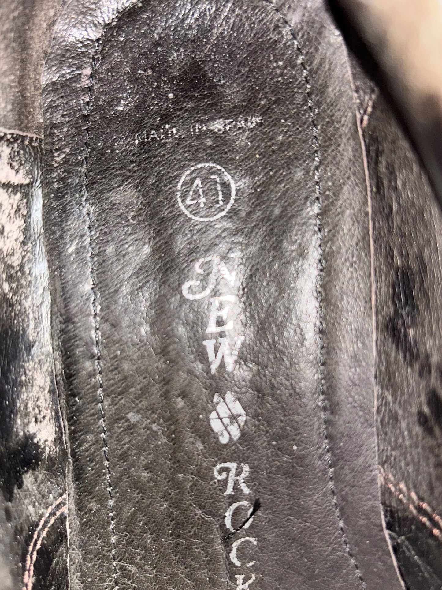 Vintage New Rock snake leather cowboy boots. size 37