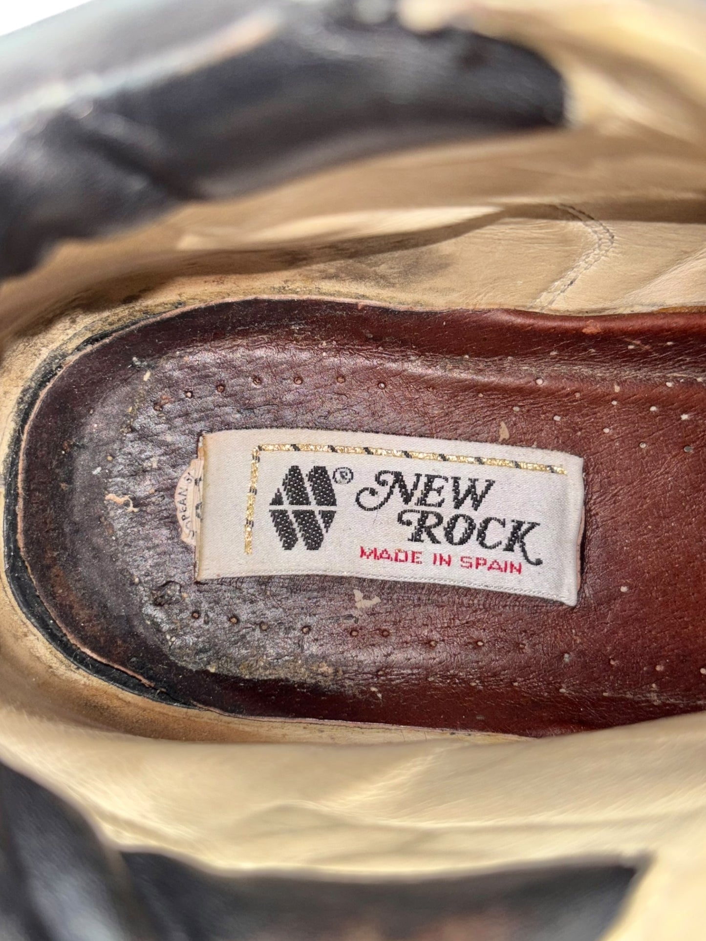 Vintage New Rock grey spring platform boots size 44