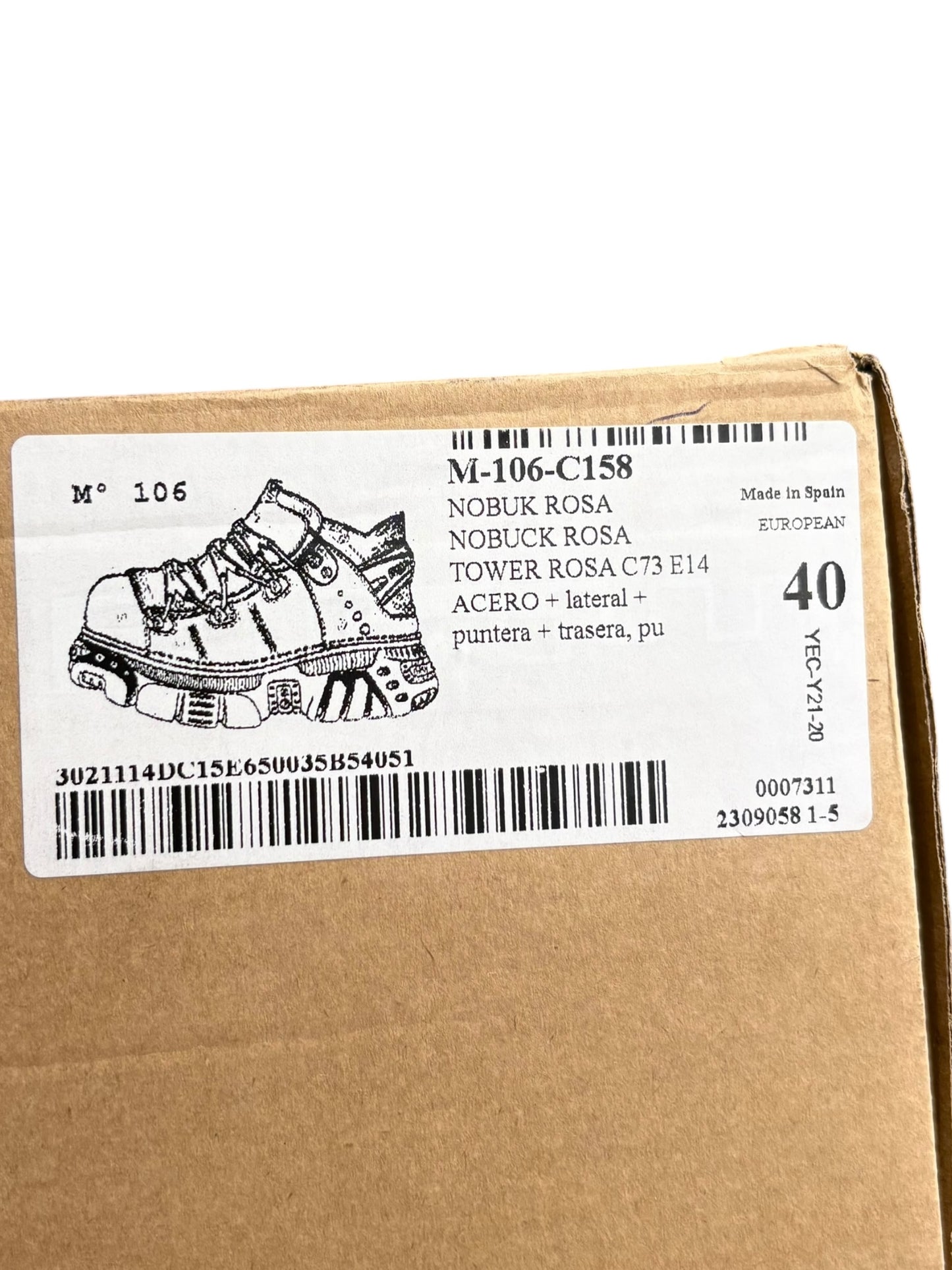 New Rock M-106-C58 pink platform boots size 44