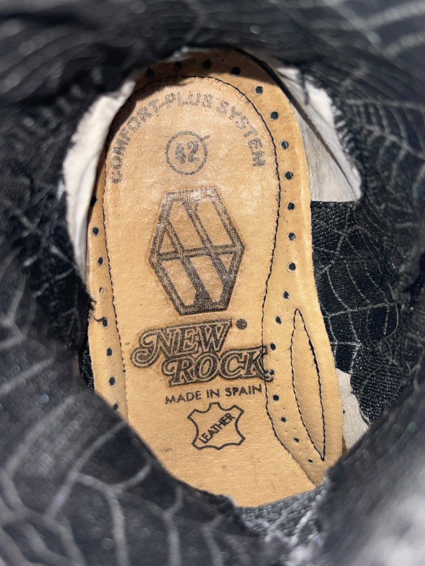 Rare vintage New Rock reactor leather boots size 42