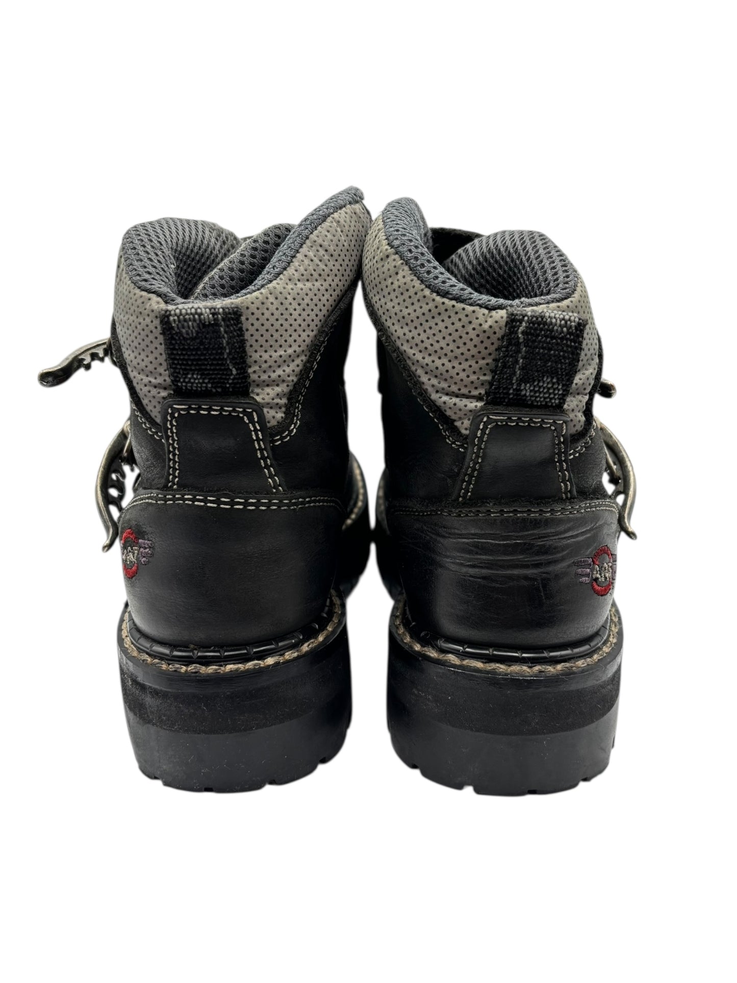 Vintage ART metal clasp platform boots size 36