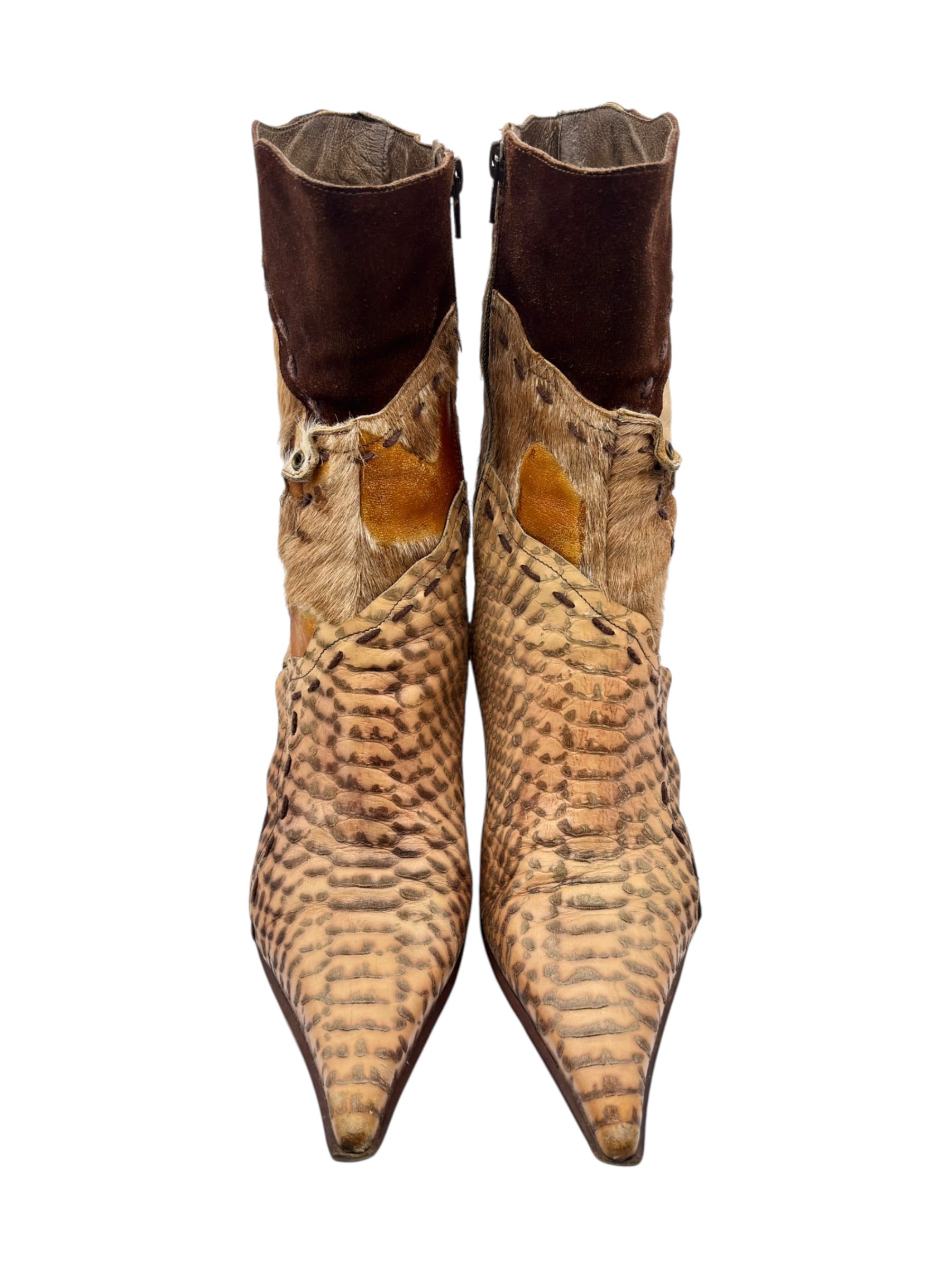 Vintage El Dantes snake patter heels size 39