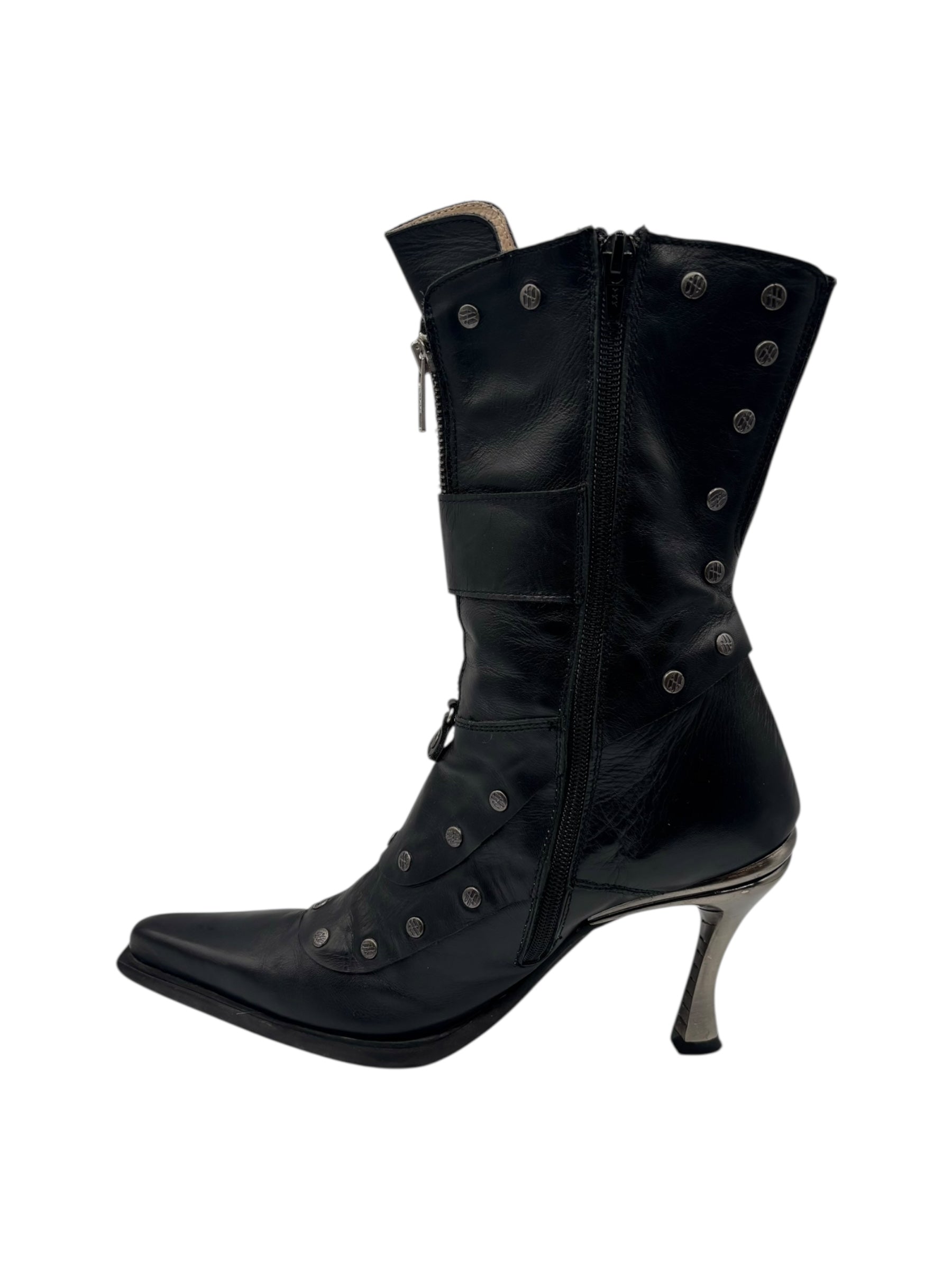 Vintage New Rock studded heels size 40