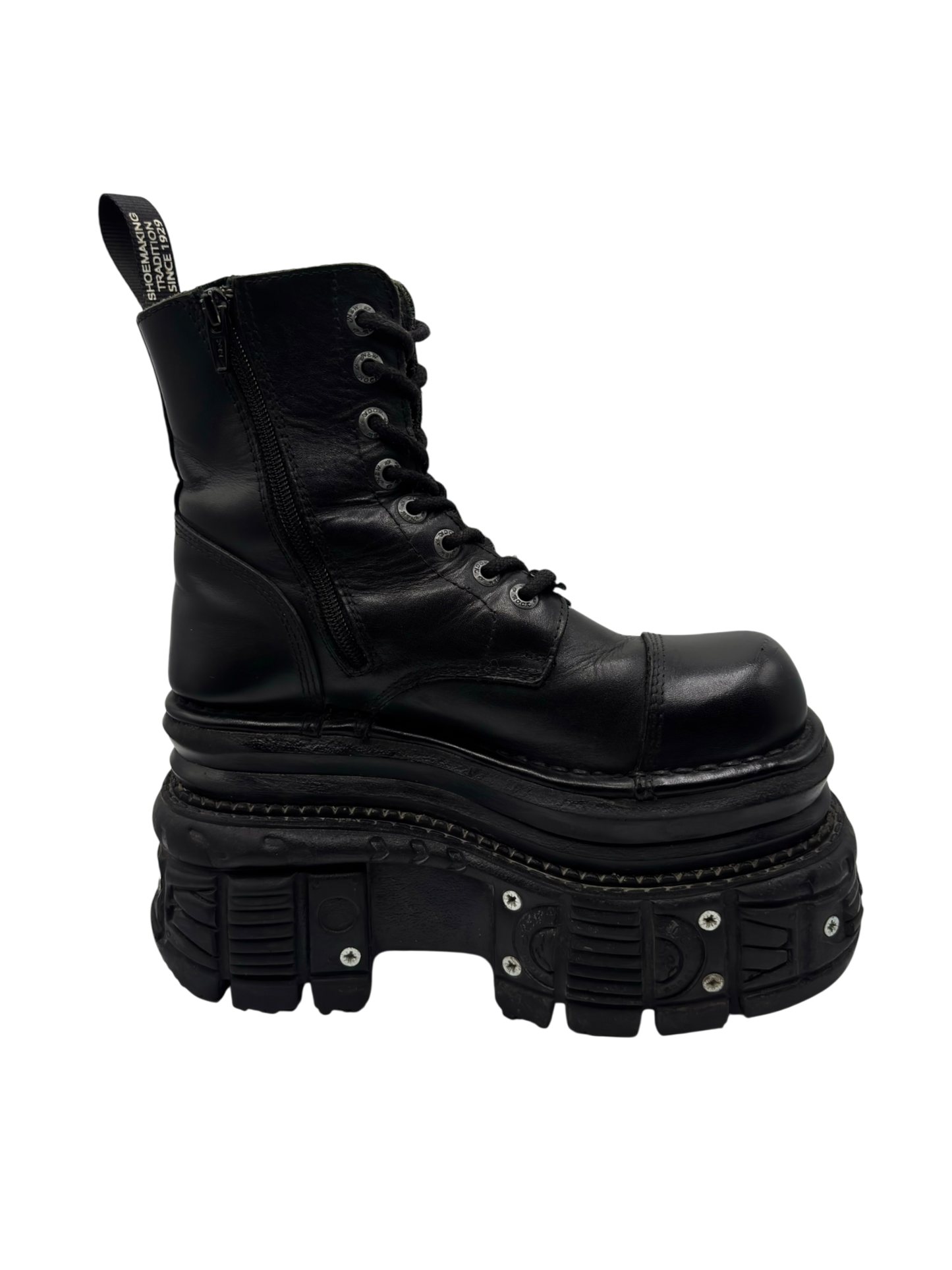 New Rock mega platform techno leather boots size 37