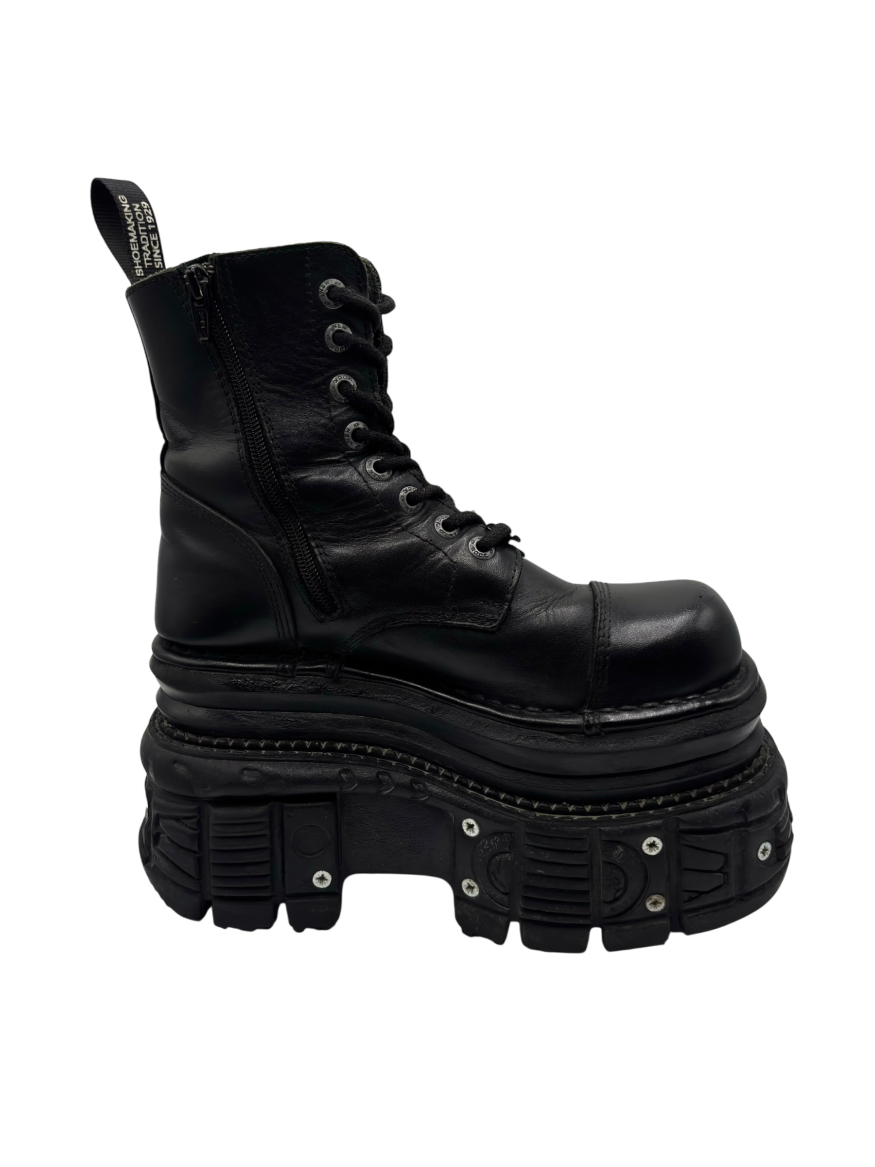 New Rock mega platform techno leather boots size 37