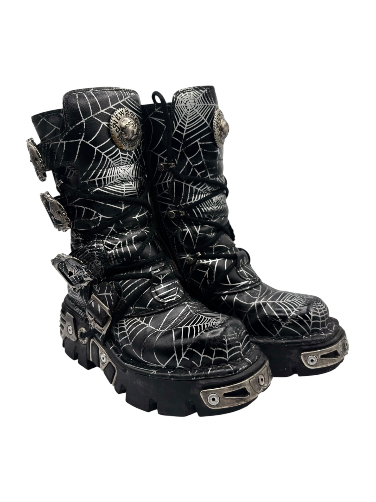 Vintage New Rock cobweb reactor  boots size 36