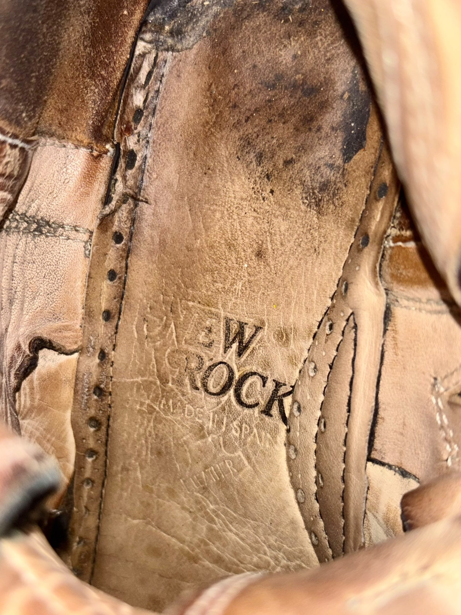 Vintage New Rock mid-calf black flame reactor boots size 40