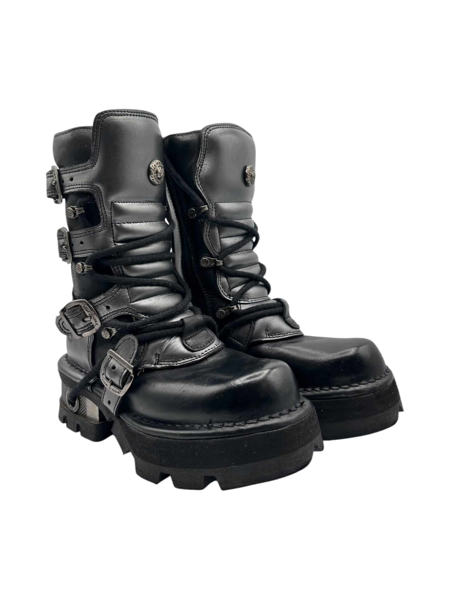 Vintage New Rock leather mid-calf boots size 39