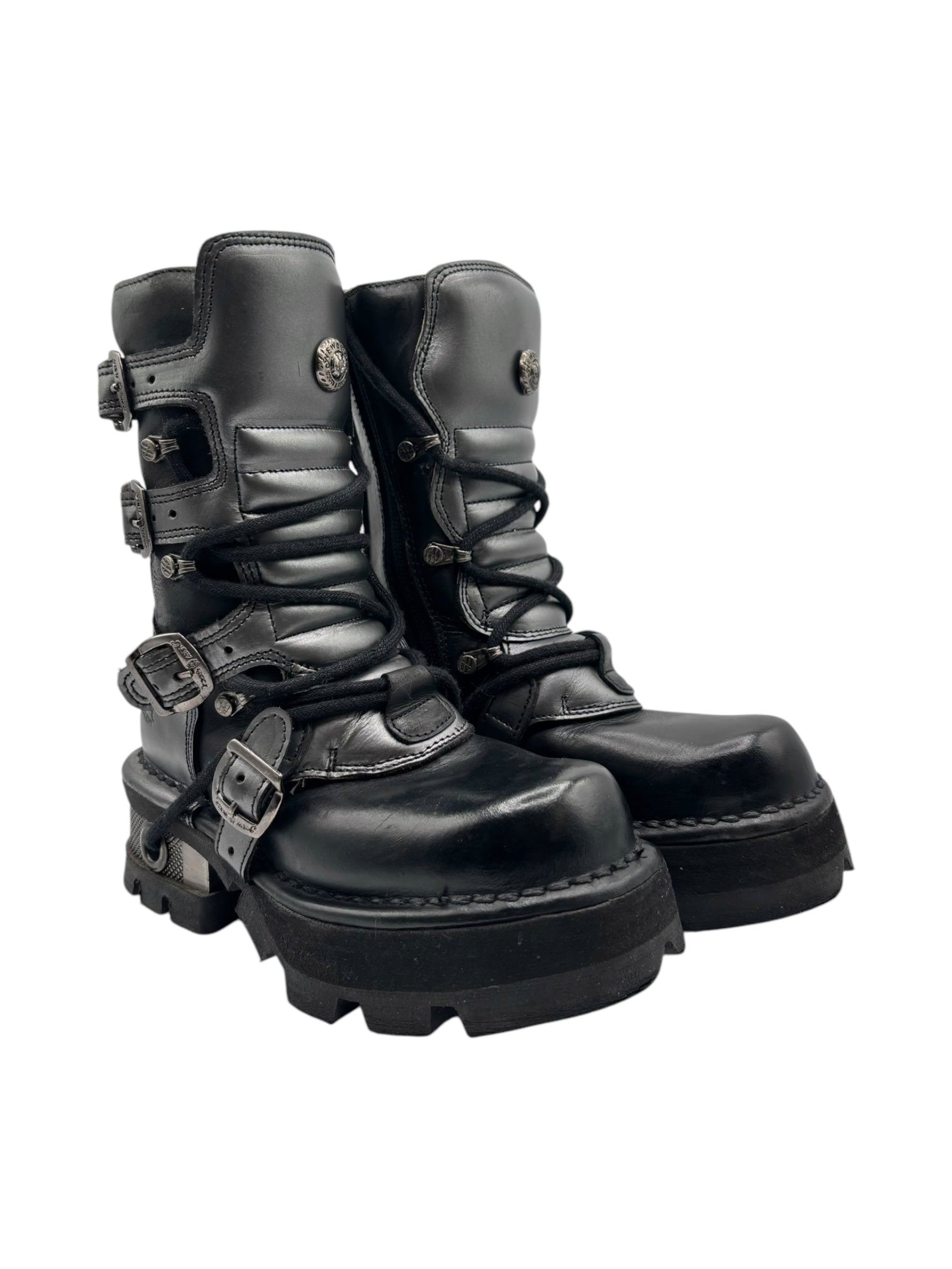 Vintage New Rock leather mid-calf boots size 39