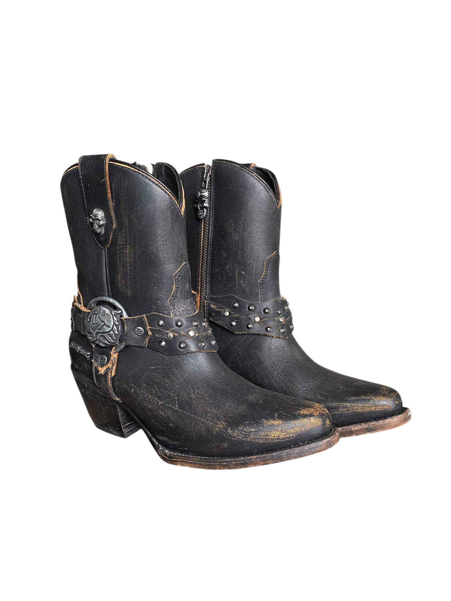 New Rock leather cowboy boots size 38