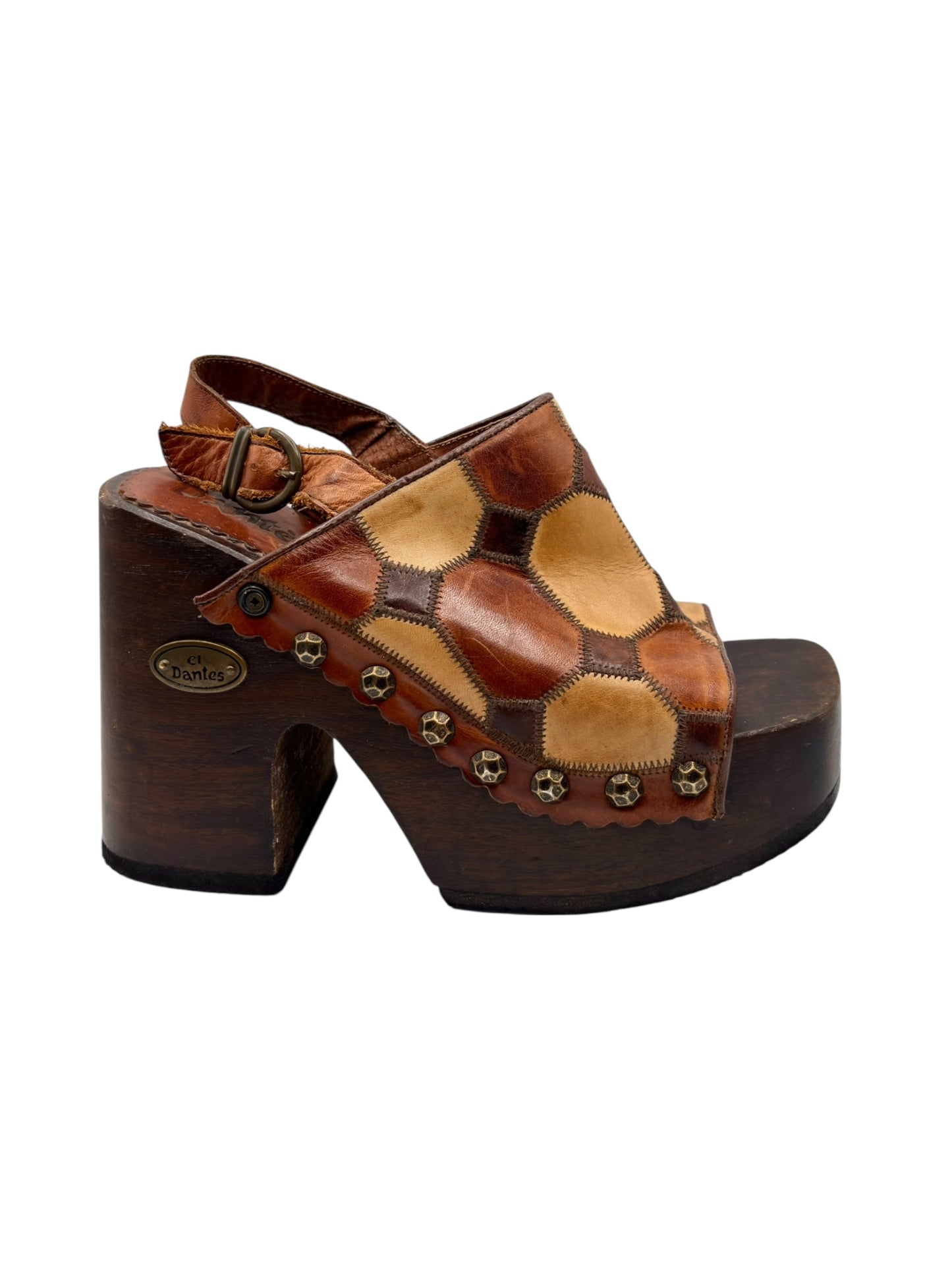 Vintage El Dantes block platform sandals size 38