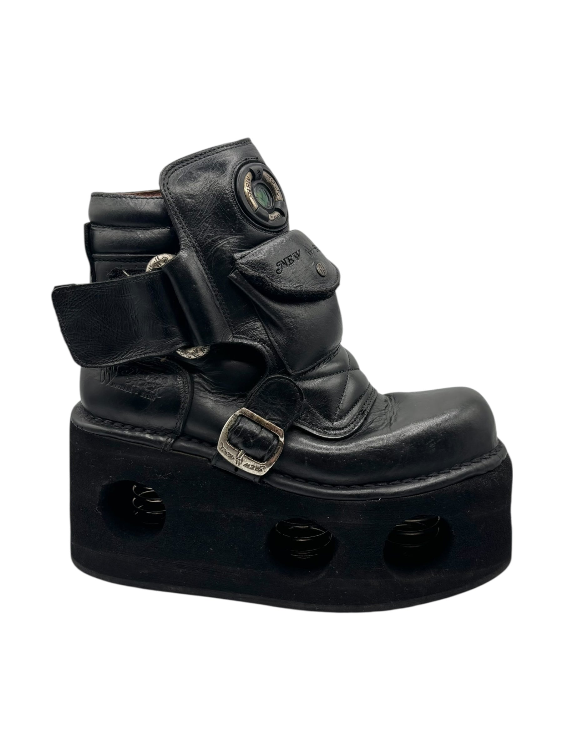 Vintage 90s New Rock neptuno pouch platform boots size 39