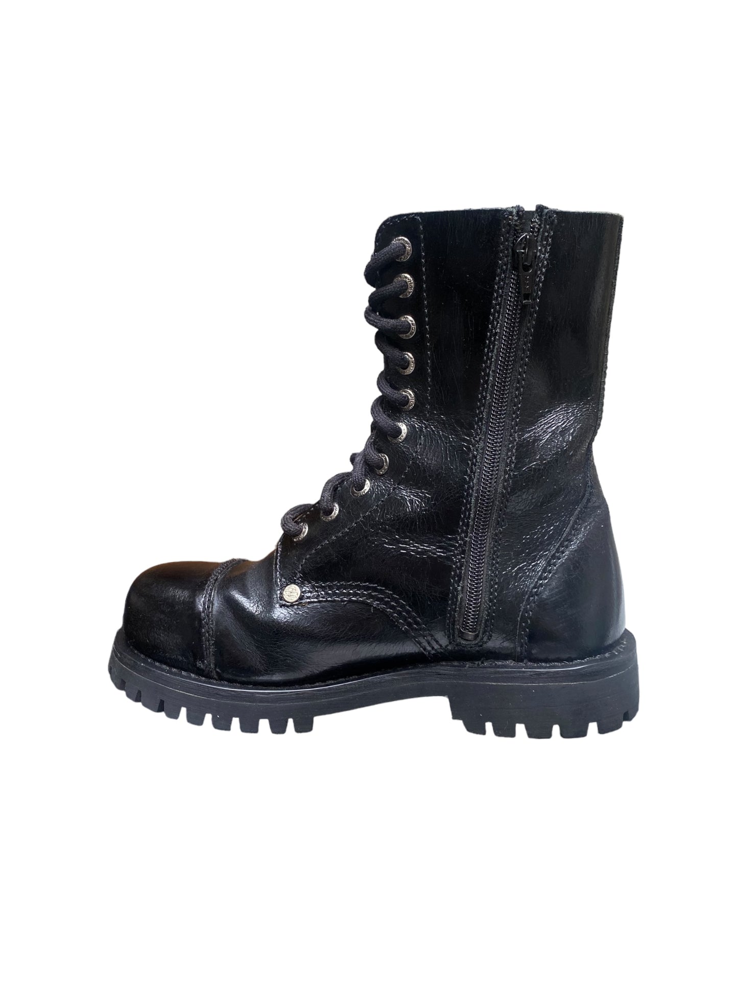 New Rock black leather boots size 37