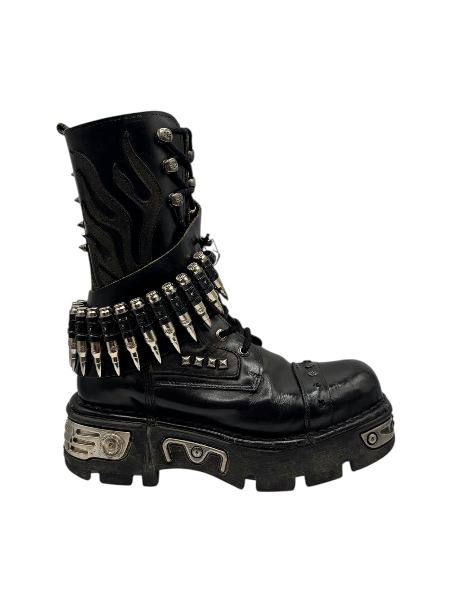 New Rock bullet leather boots size 40