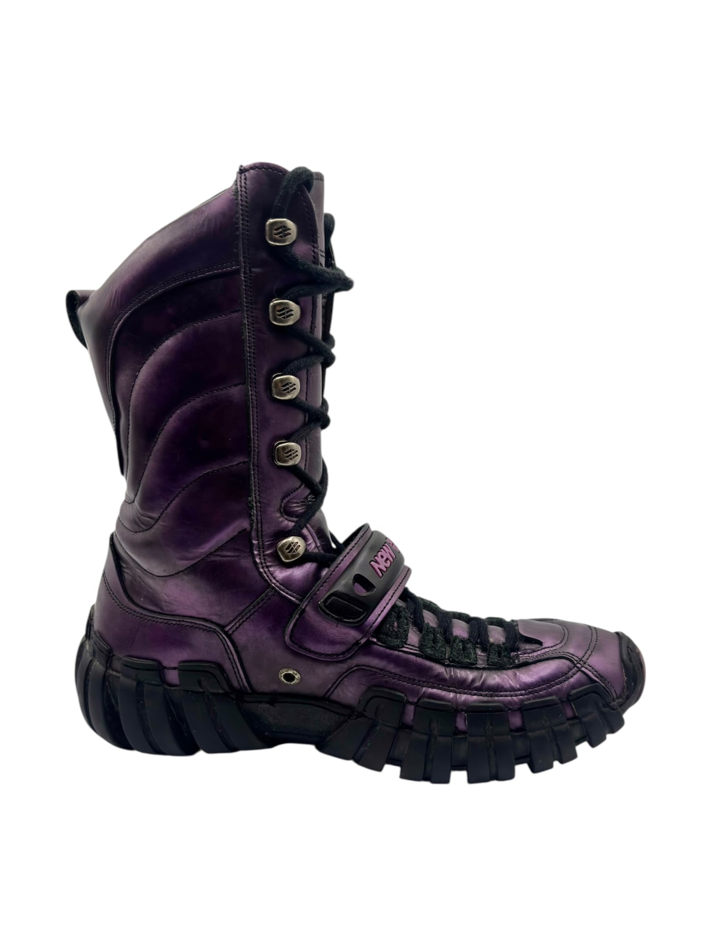 Vintage New Rock purple techno boots size 40