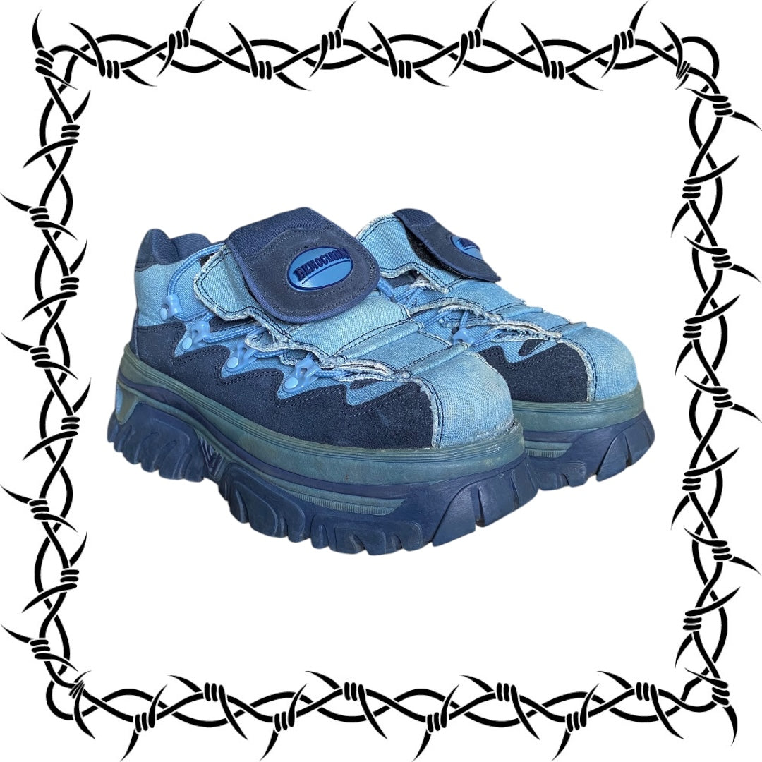 Vintage Remo Gianni blue platform boots size 40