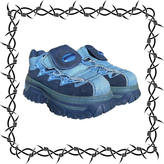 Vintage Remo Gianni blue platform boots size 40