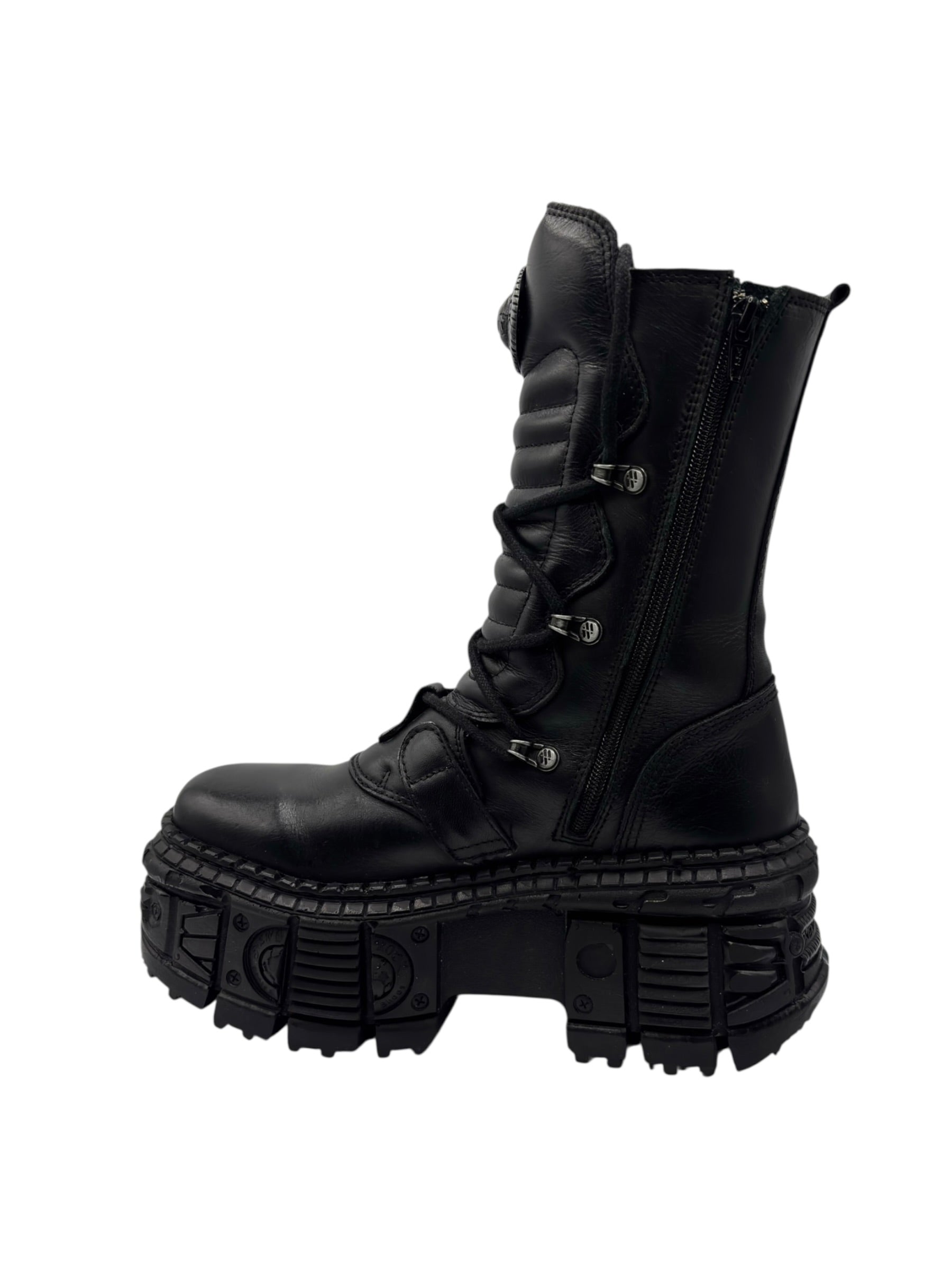 New Rock mid-calf techno platform boots size 39