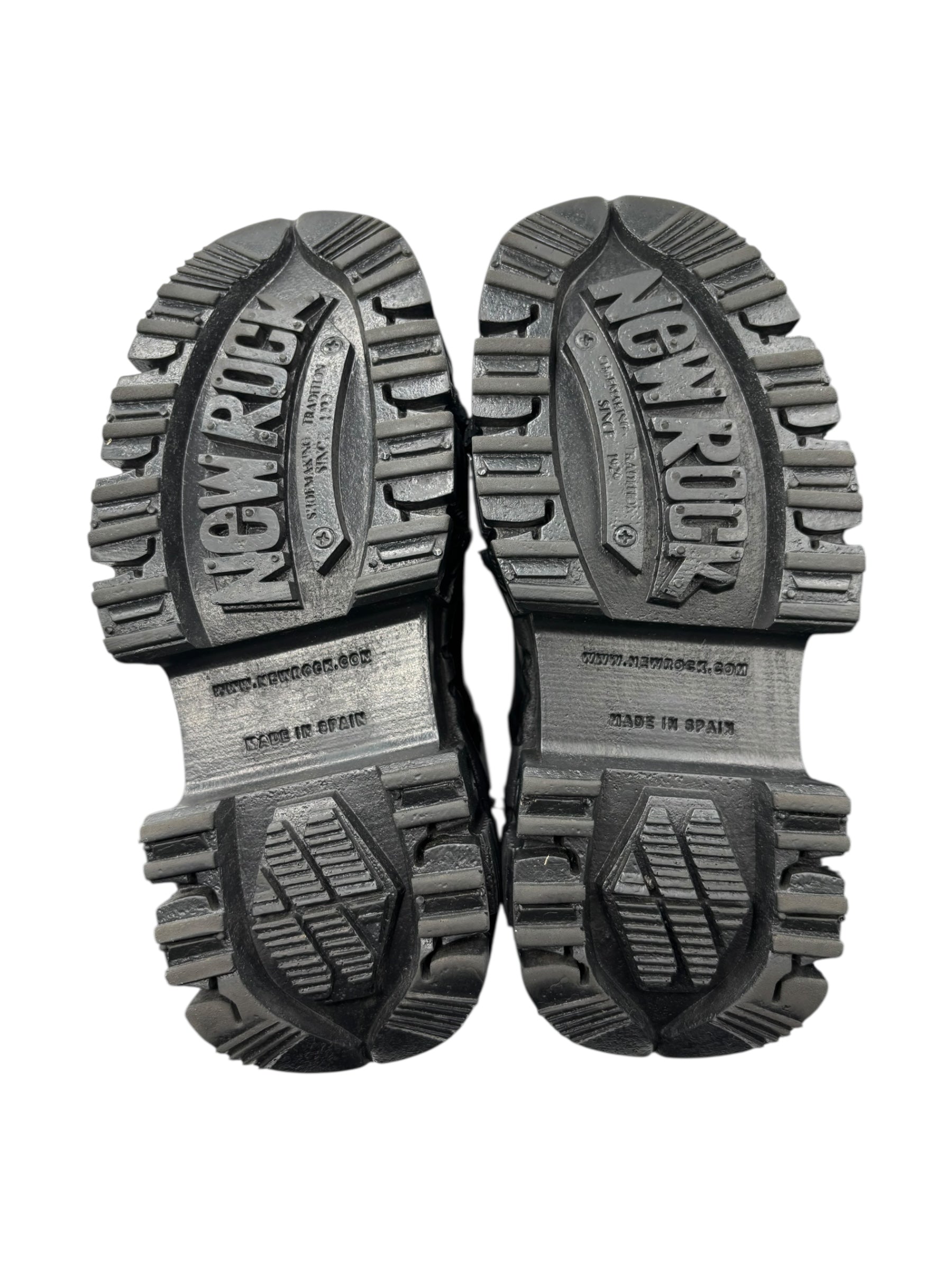 New Rock mega platform techno leather boots size 38