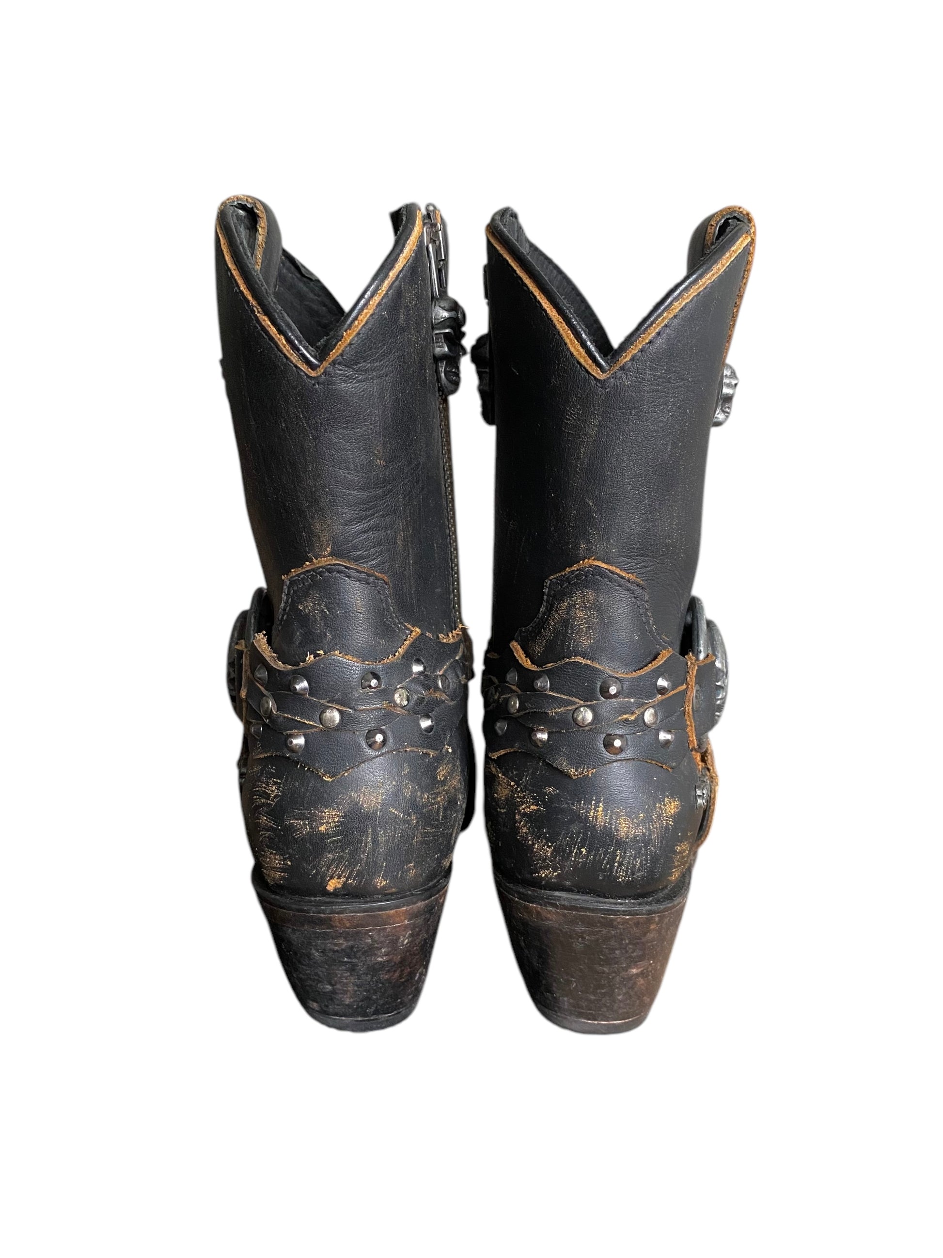 New Rock leather cowboy boots size 38