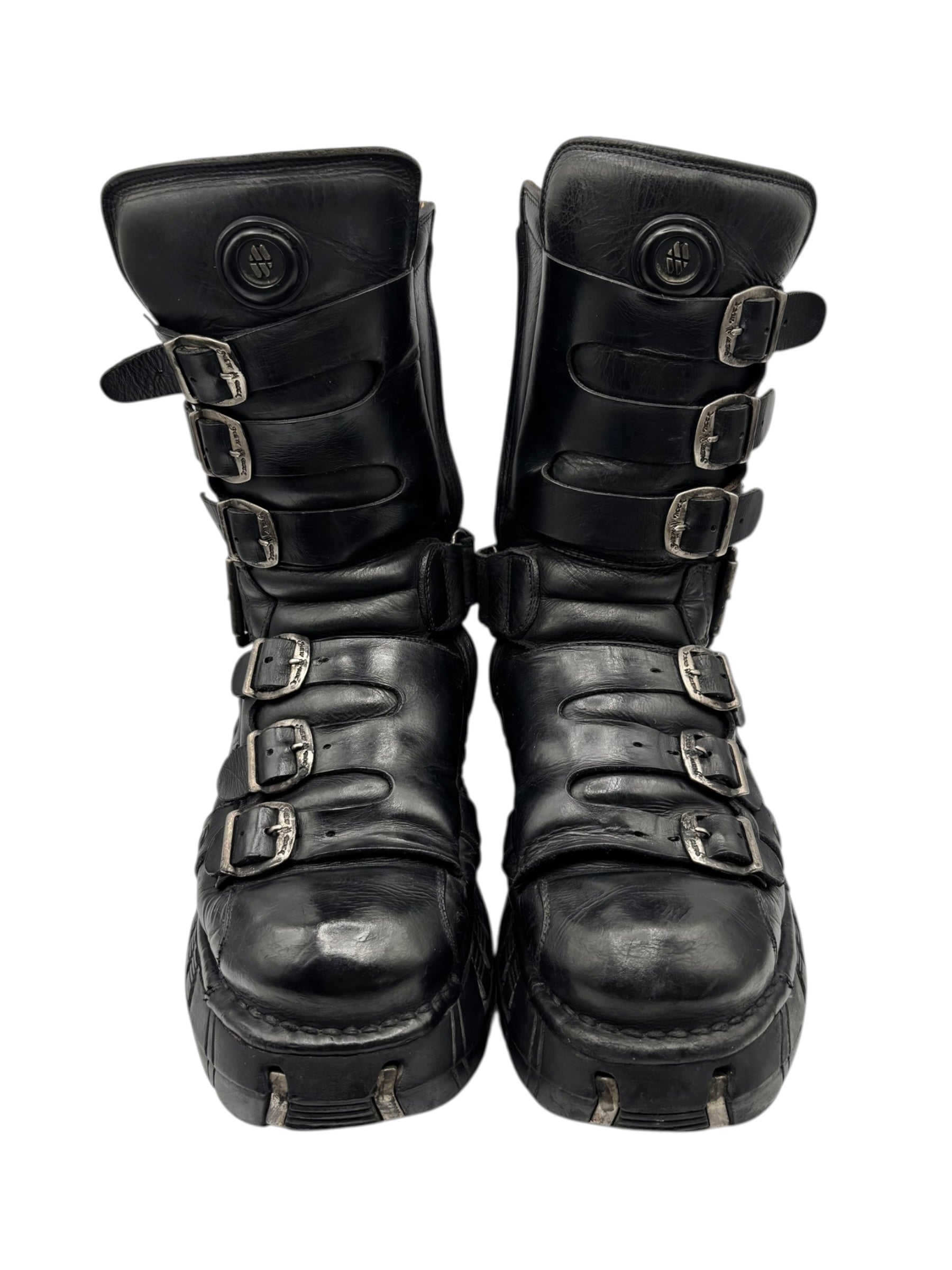 RARE vintage New Rock techno platform boots size 42
