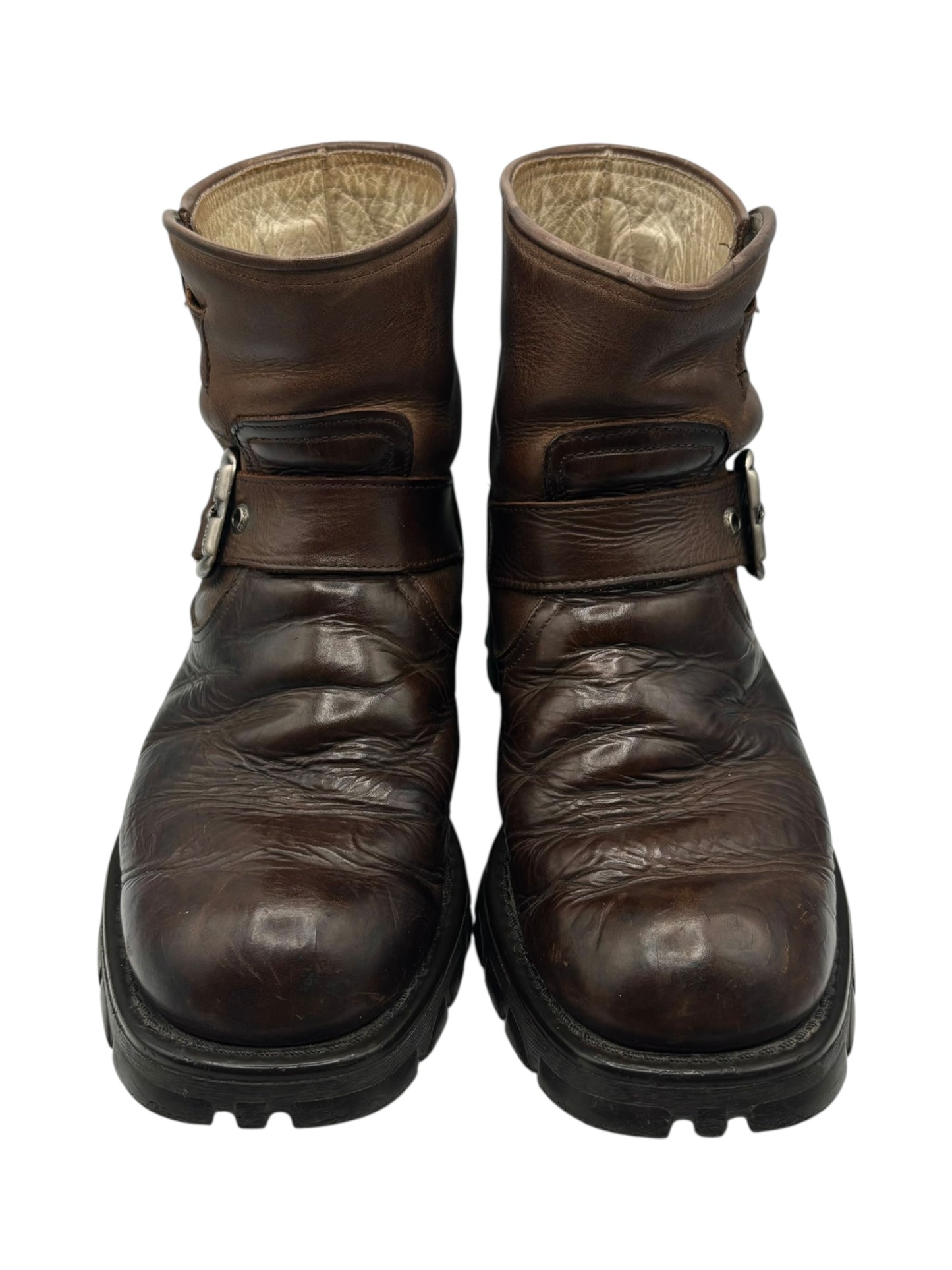 Vintage New Rock leather biker boots size 39