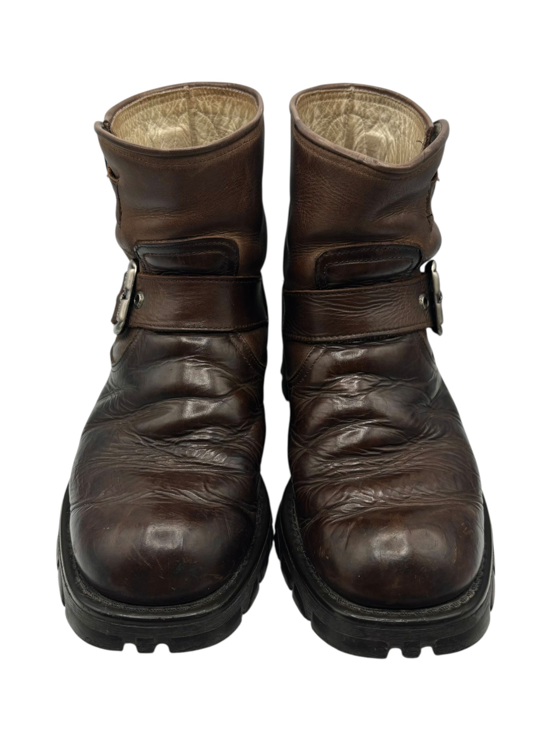 Vintage New Rock leather biker boots size 39