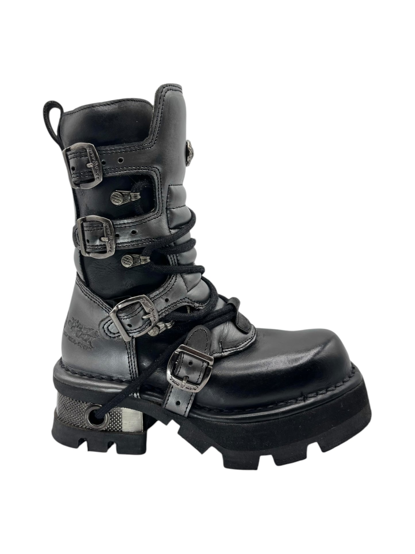 Vintage New Rock leather mid-calf boots size 39