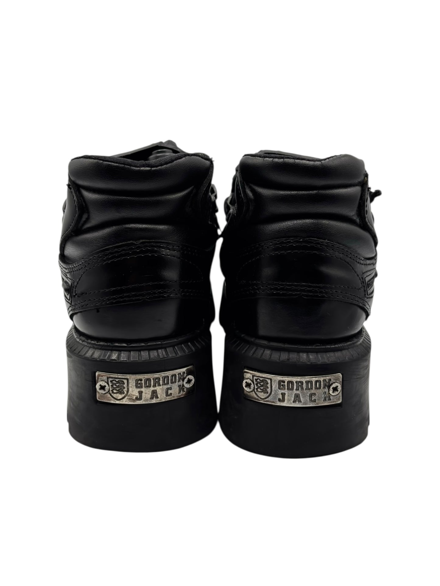 Vintage Gordon Jack lace-up leather platform boots size 39