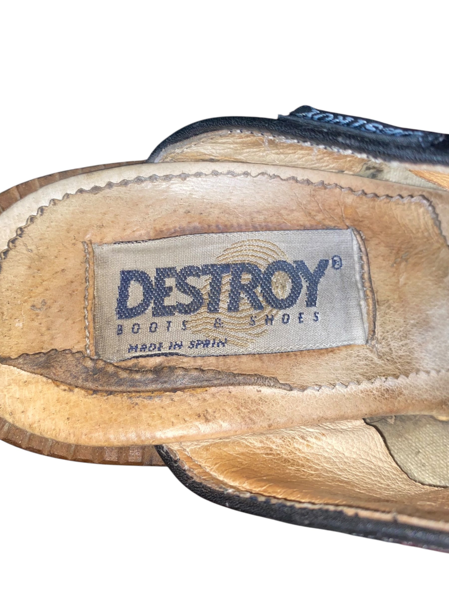 Vintage Destroy leather mules size 36