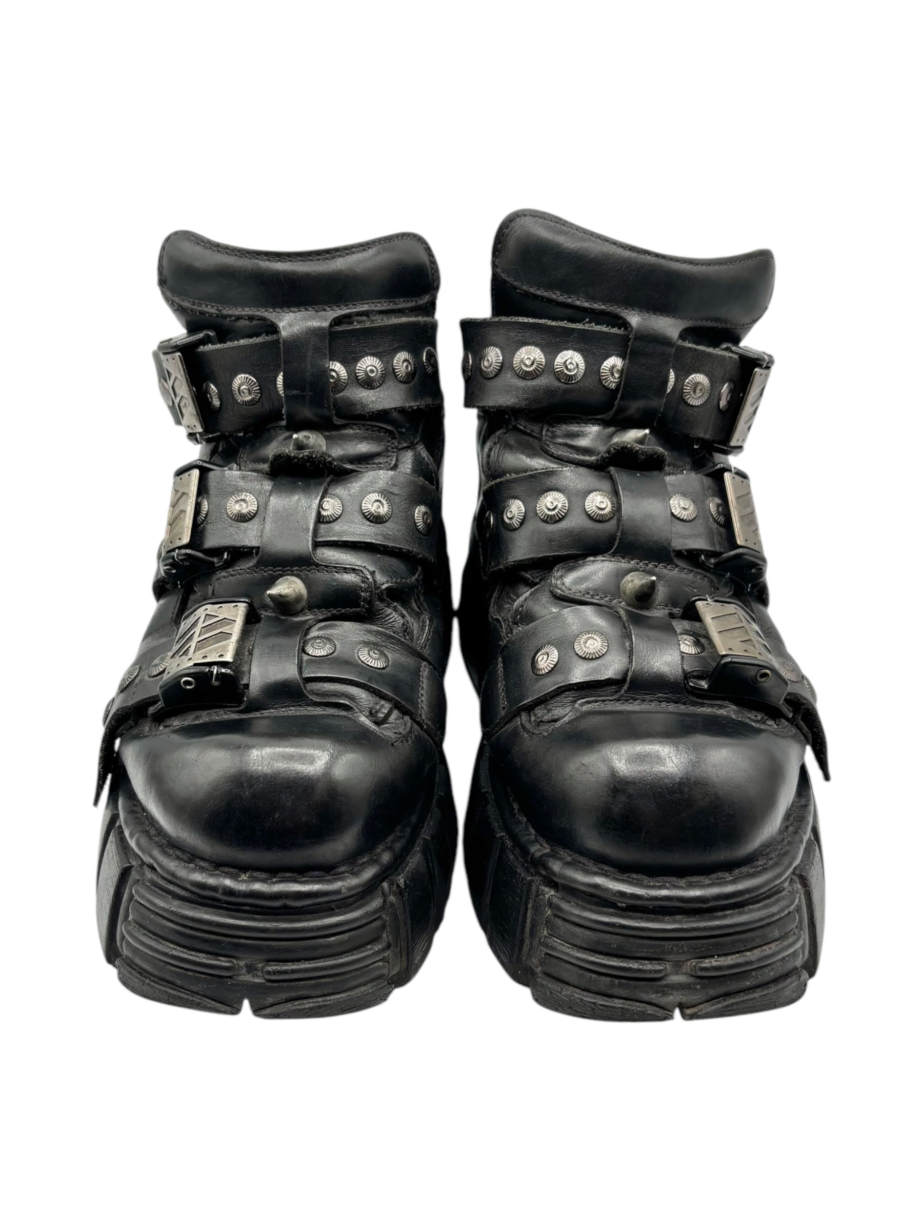 Vintage New Rock studded platform boots size 38