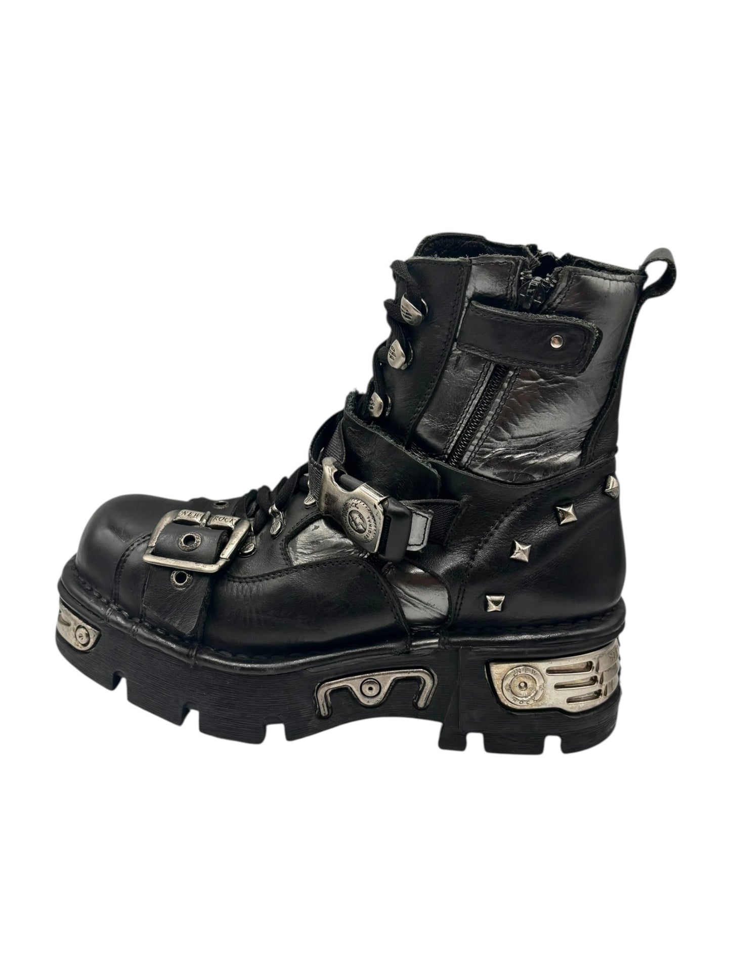 RARE vintage New Rock techno platform boots size 41