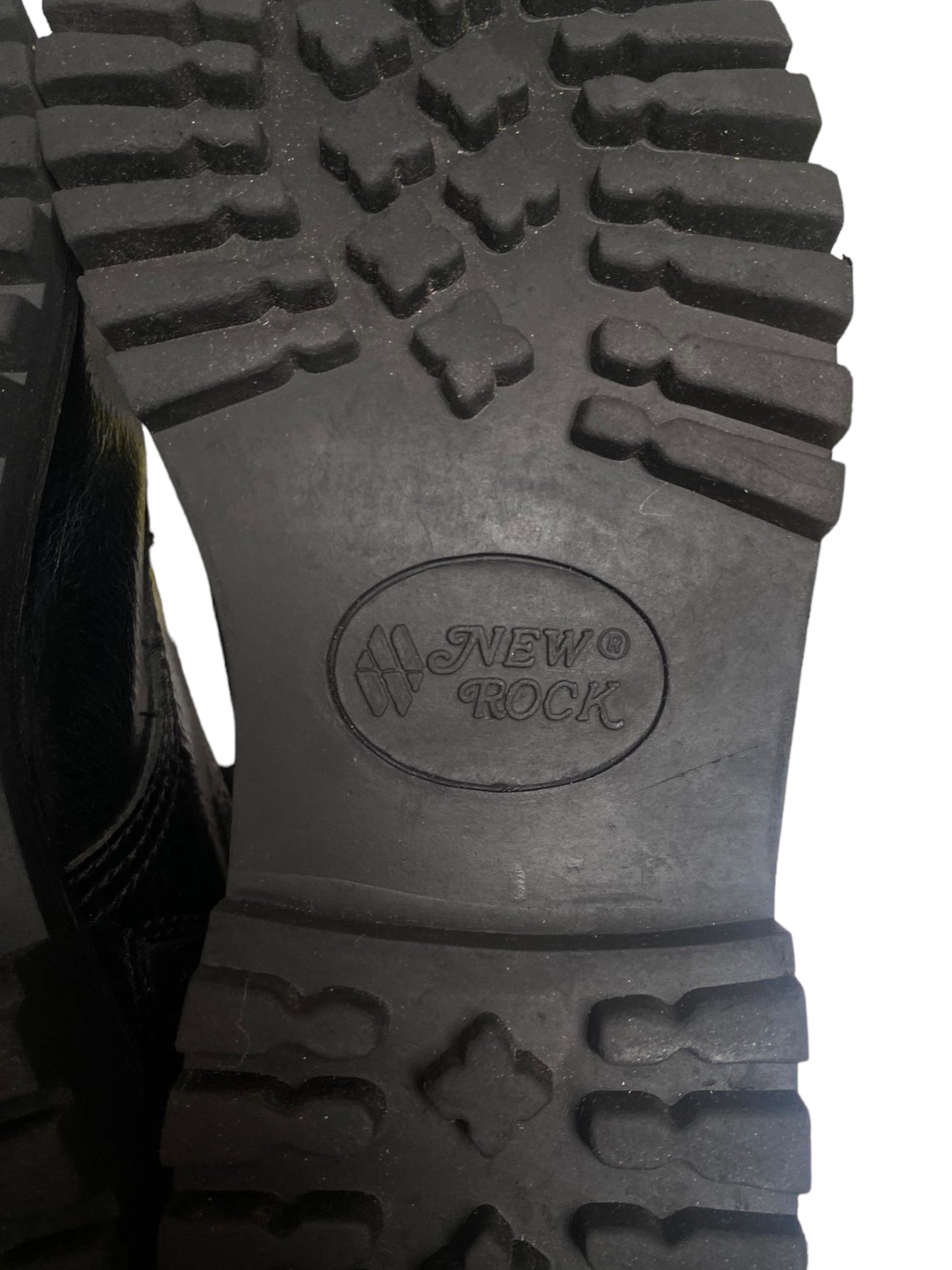 New Rock black leather boots size 37