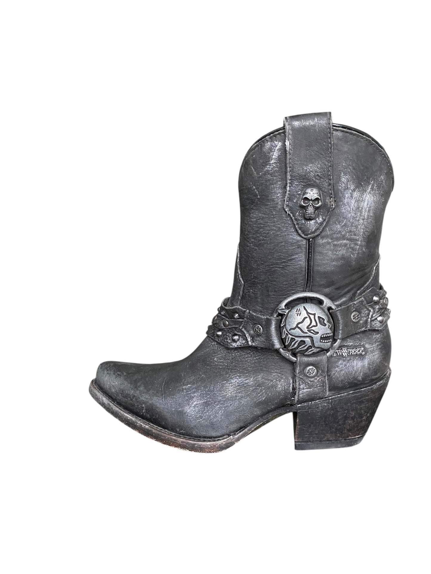 New Rock leather cowboy boots size 37