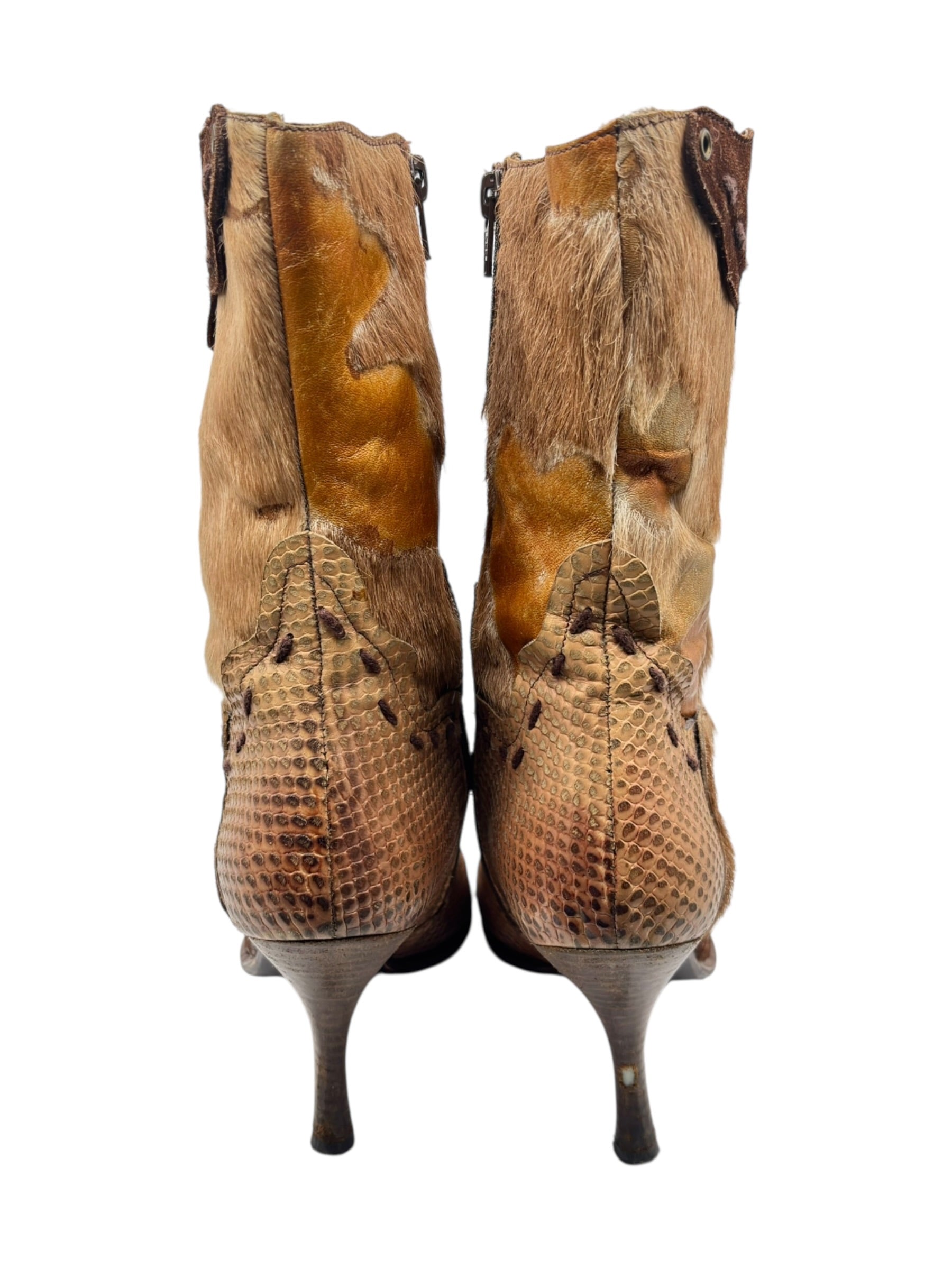 Vintage El Dantes snake patter heels size 39