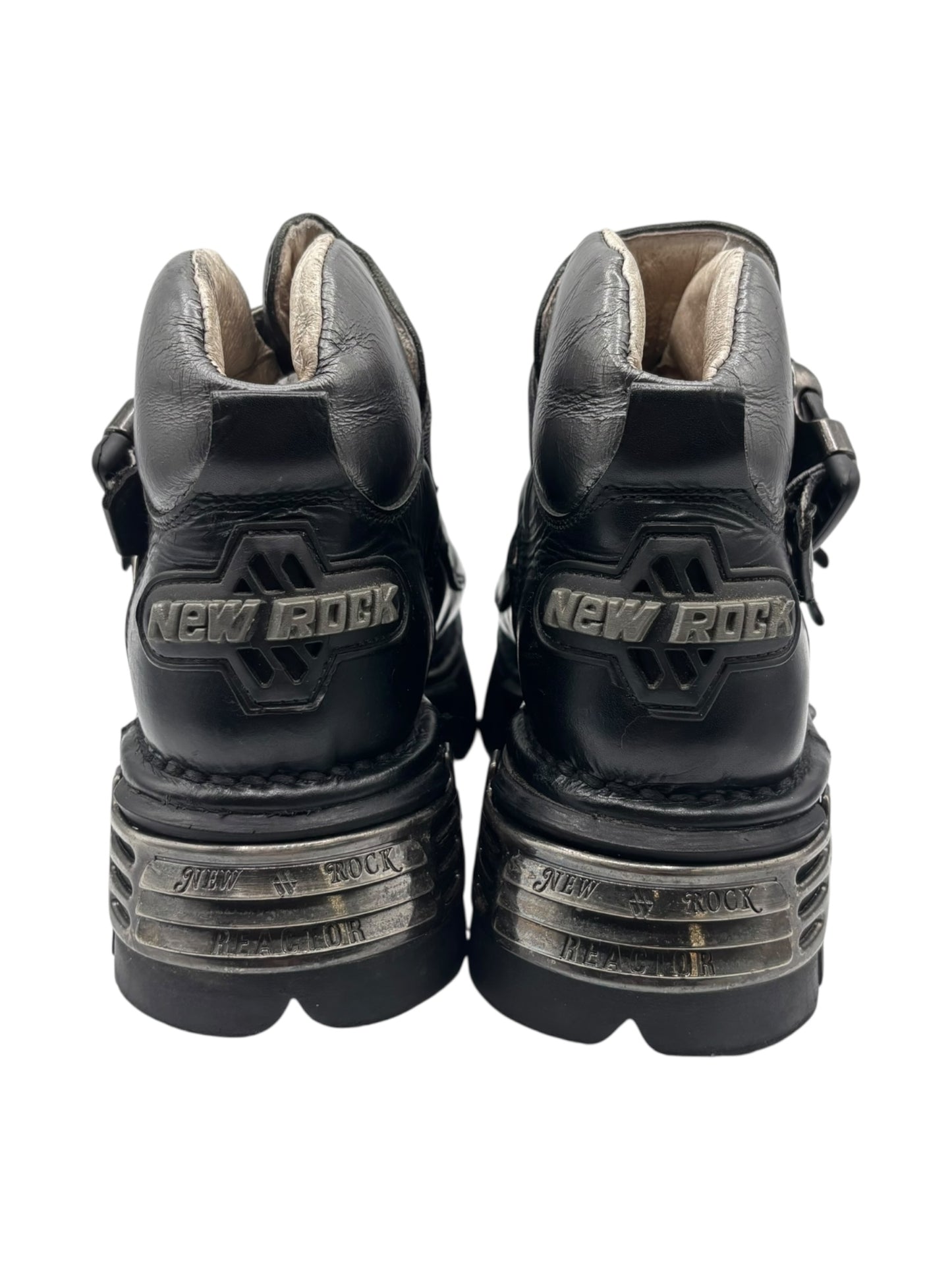 Vintage rare New Rock chunky avant garde leather platform boots size 39