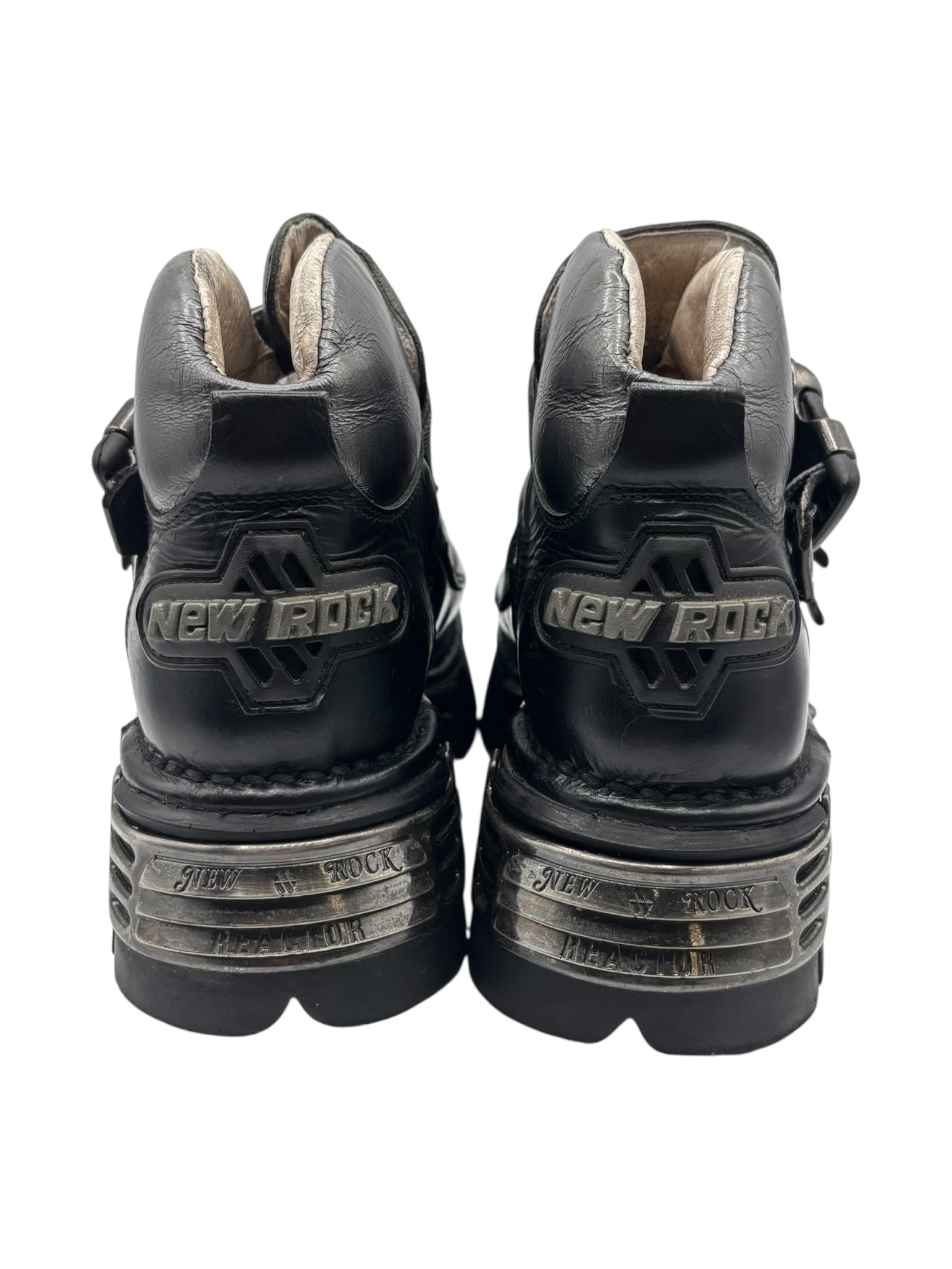 Vintage rare New Rock chunky avant garde leather platform boots size 39