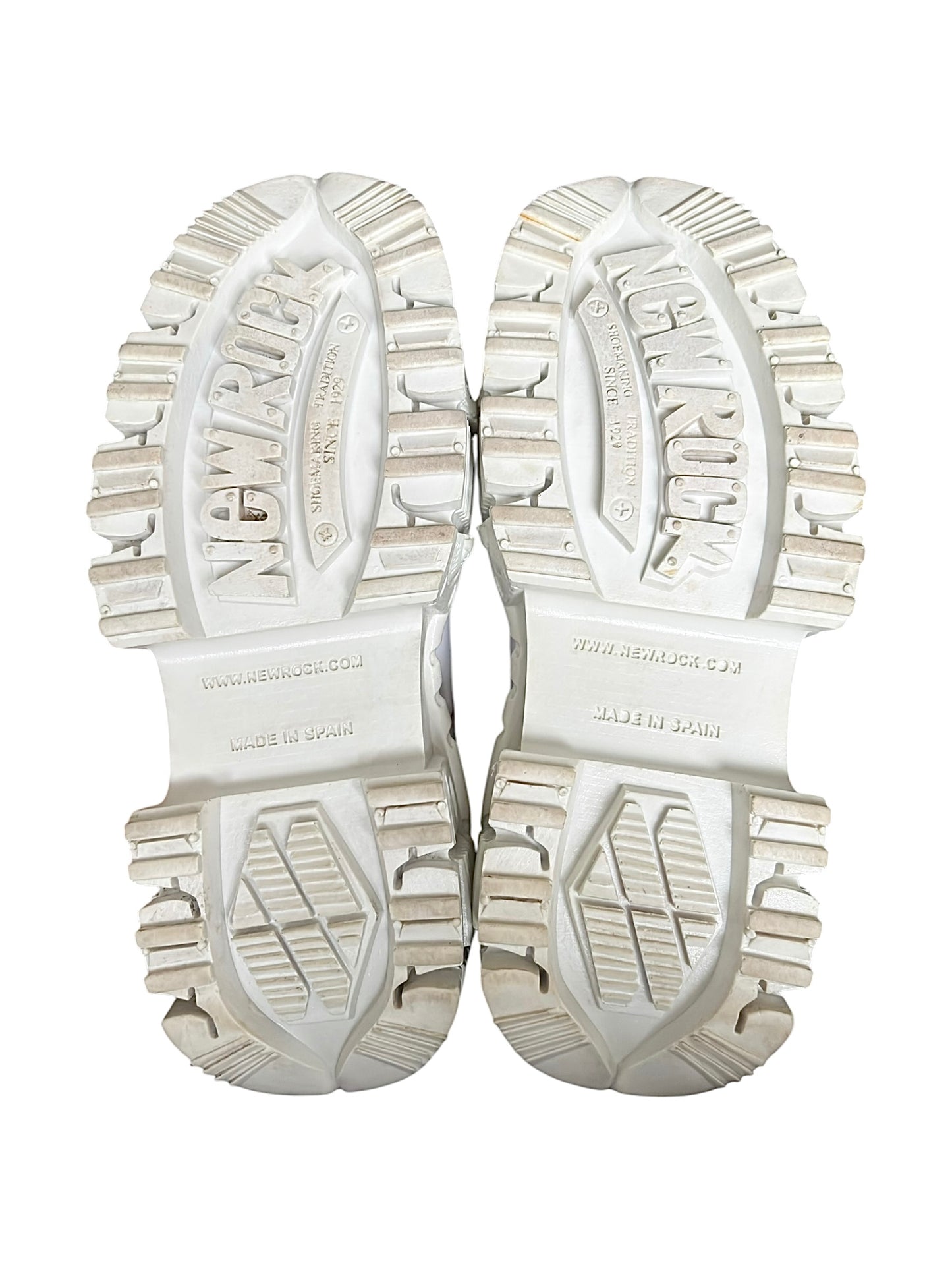 New Rock white M-TANK leather platform boots size 45