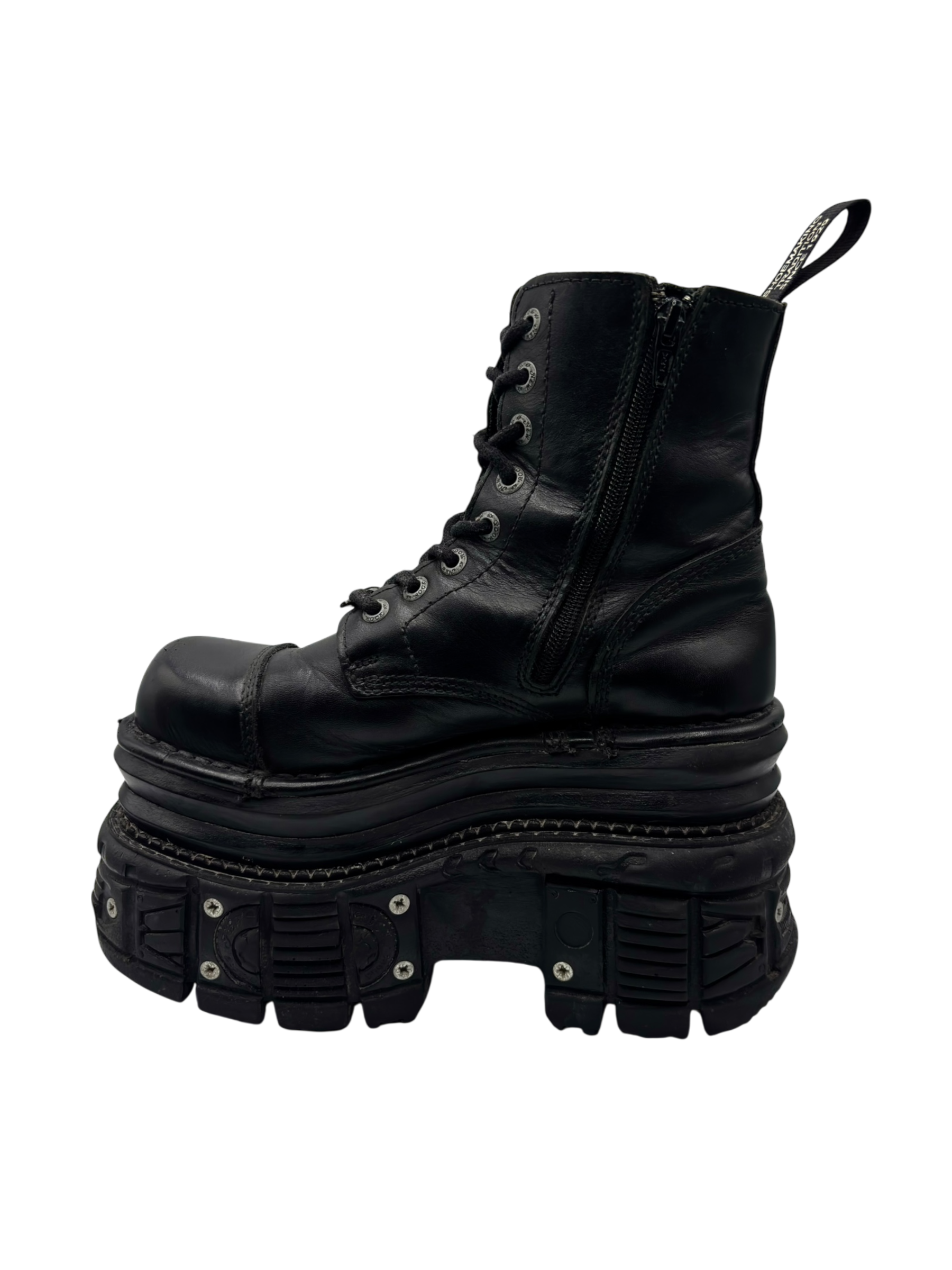 New Rock mega platform techno leather boots size 37