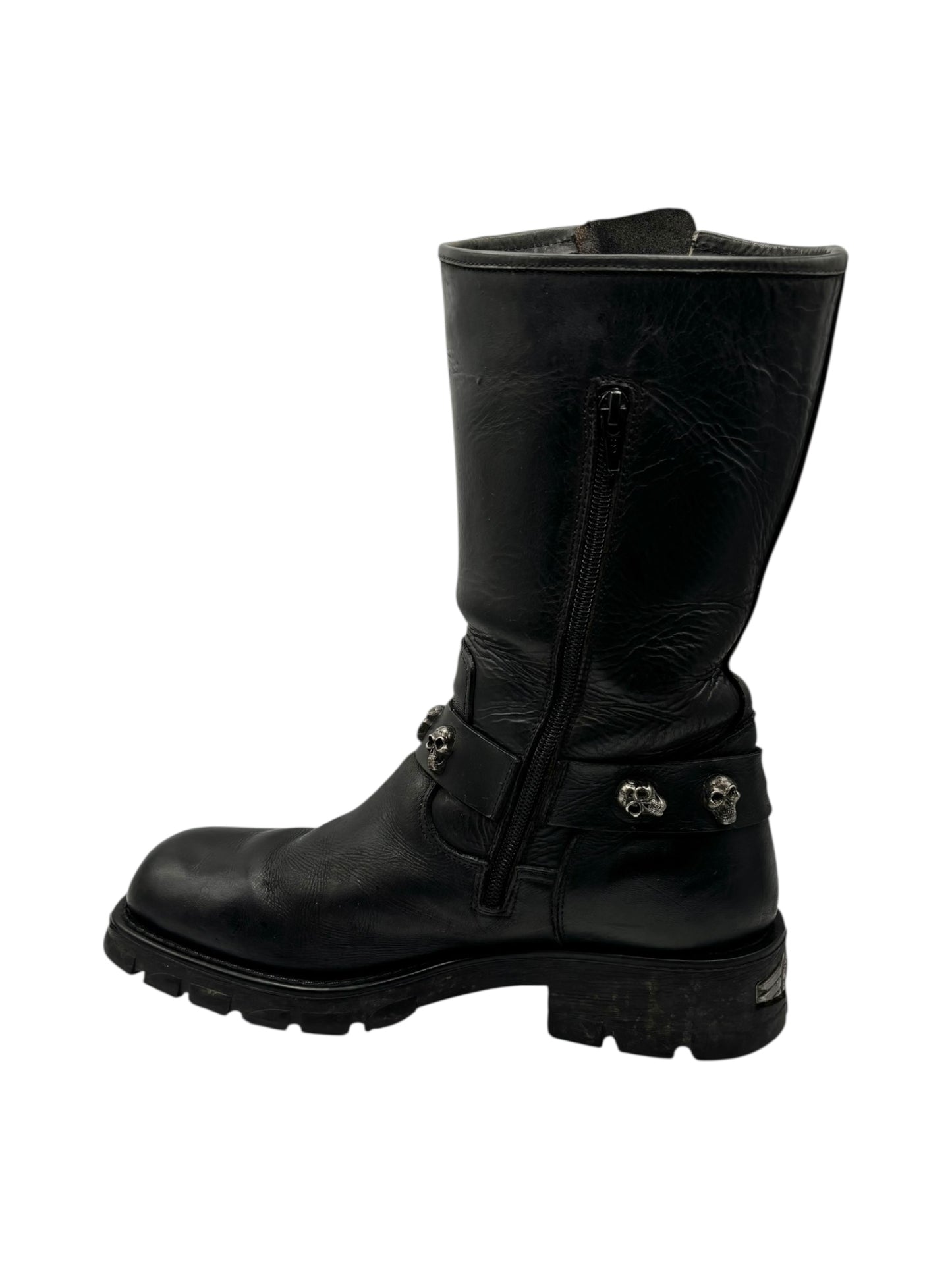 Vintage New Rock leather biker boots size 44