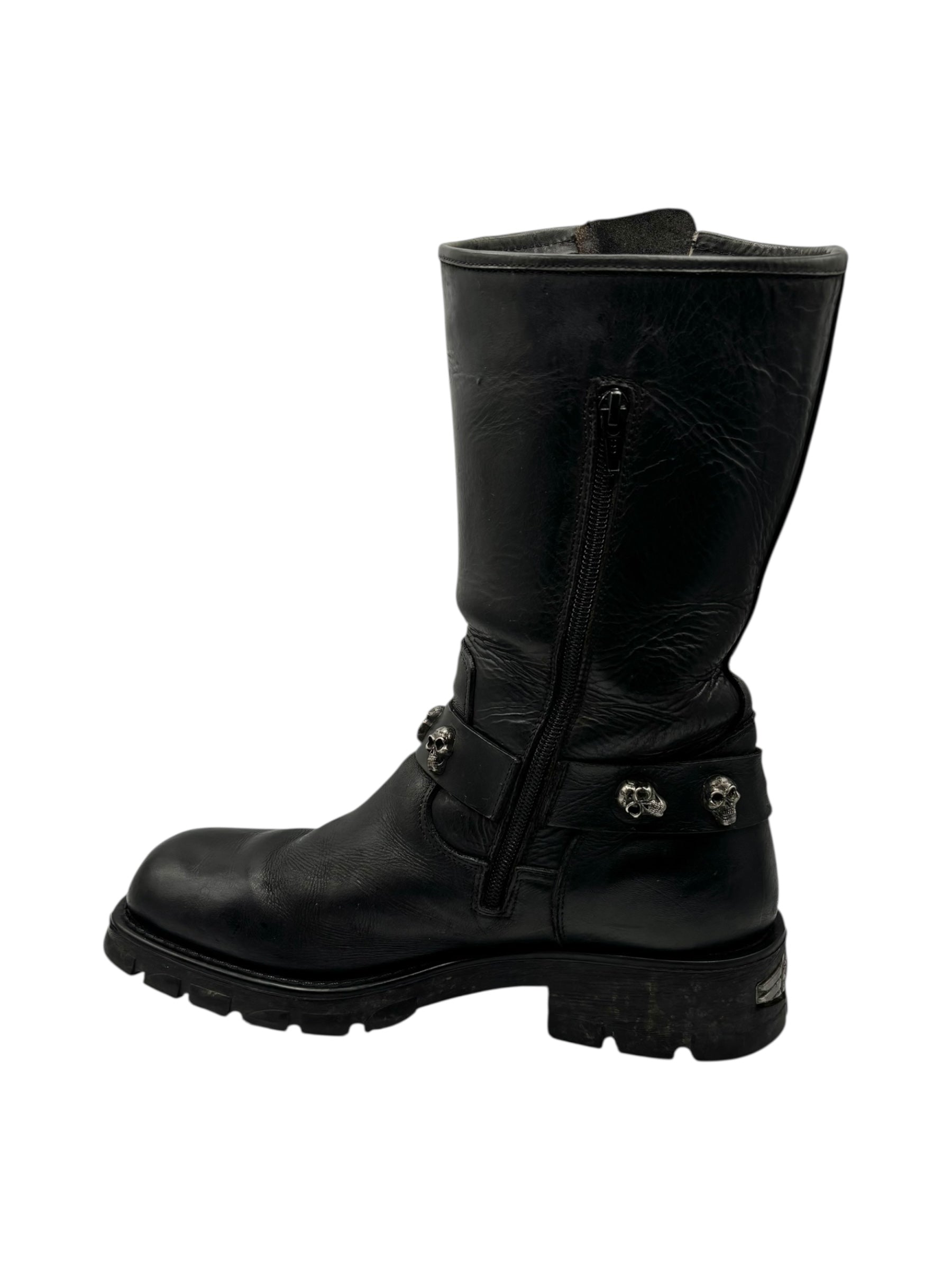 Vintage New Rock leather biker boots size 44