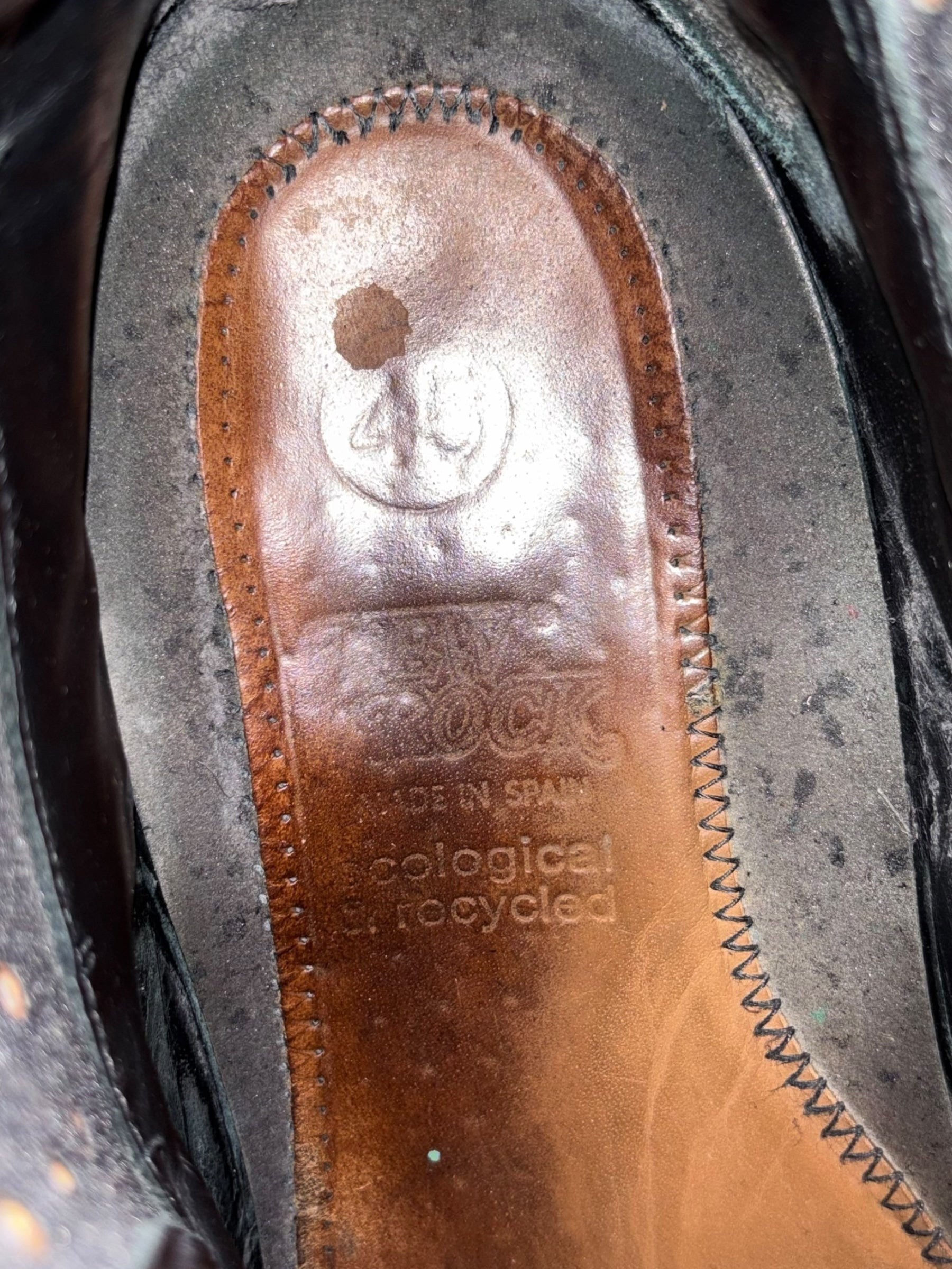 Vintage New Rock black leather cowboy boots size 45