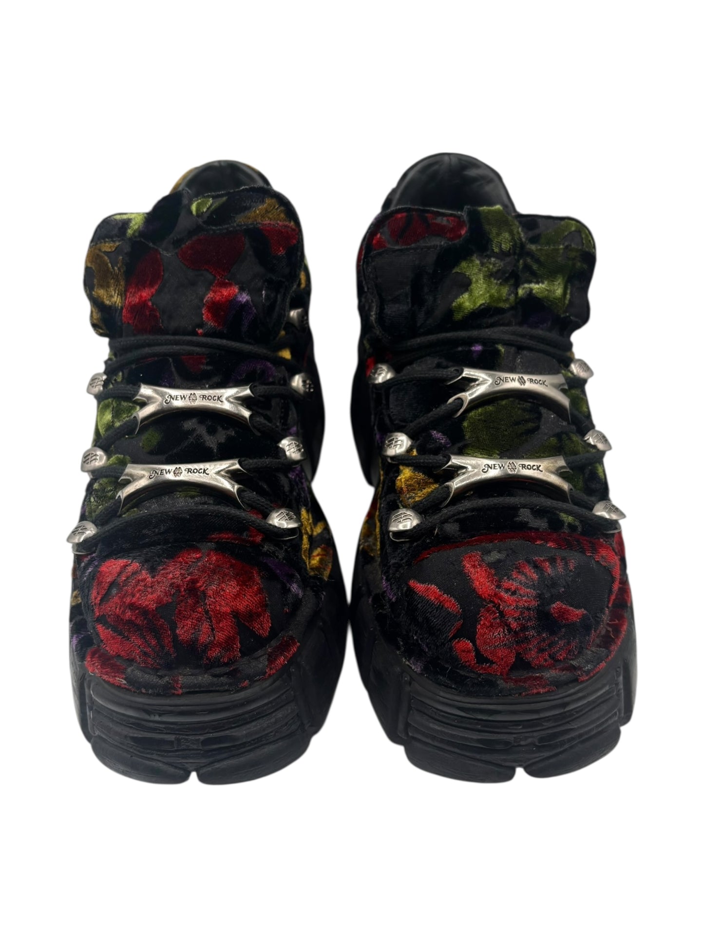 New Rock M106 flower pattern platform boots size 40